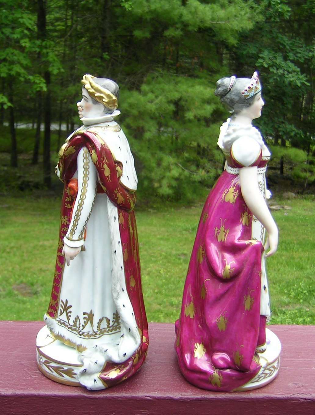 Antique Paris Porcelain Napoleon and Josephine Figures Pair