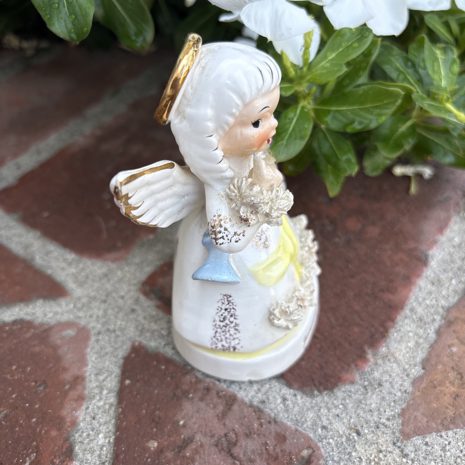 Vintage 1956 Napco Angel of the Month Figurine January Girl New Years Day Japan