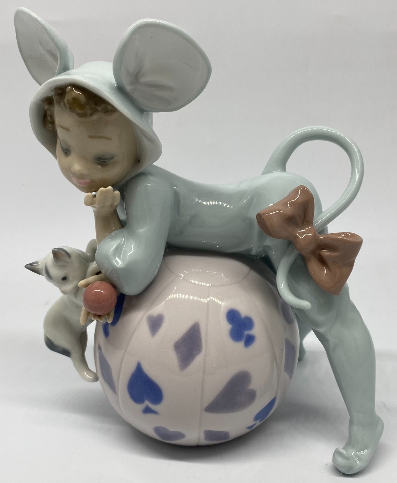 Lladro 5881 Mischievous Mouse Figurine Cat Box Retired Spain