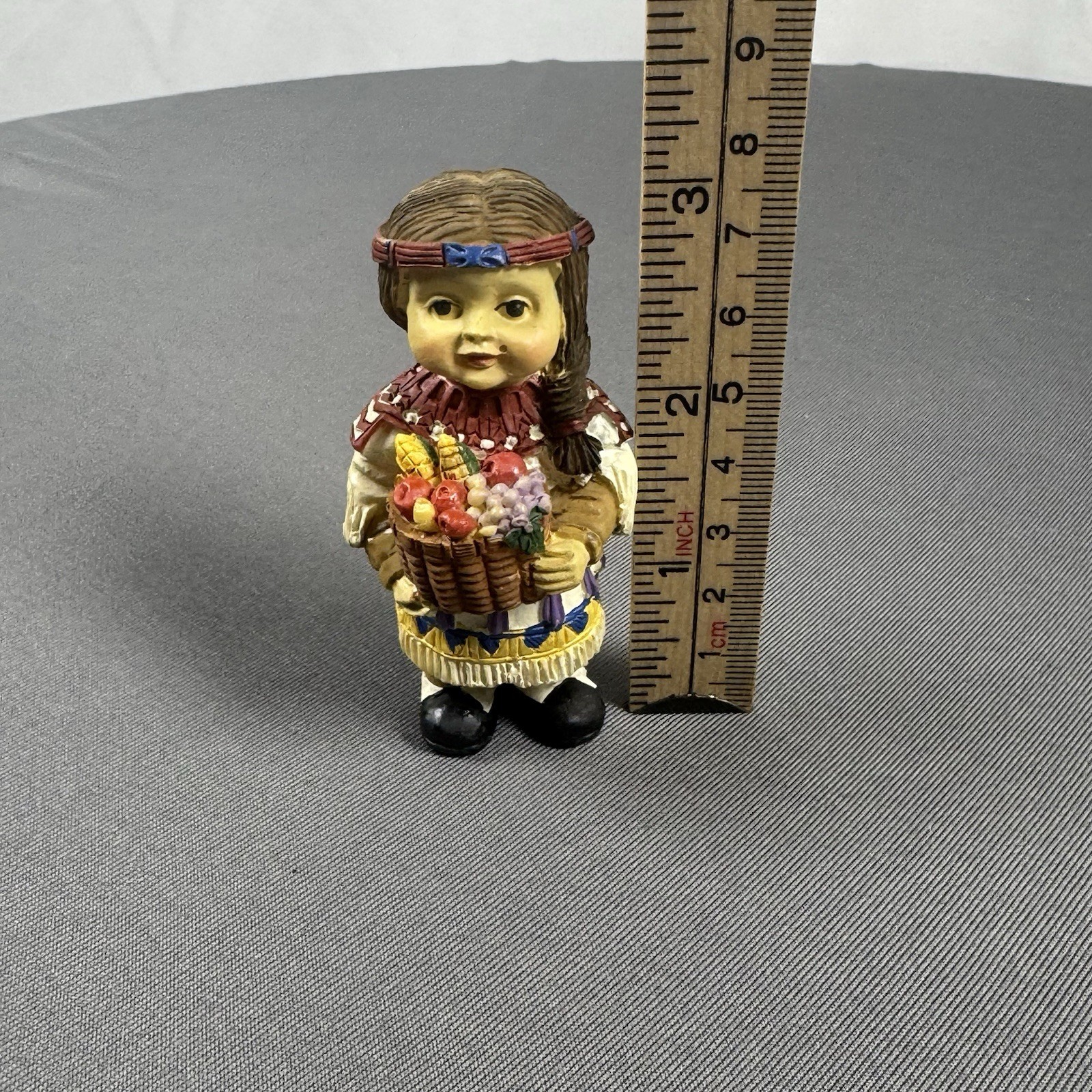 Bob Schneeberg Native American Girl Holding Basket Of Fruit