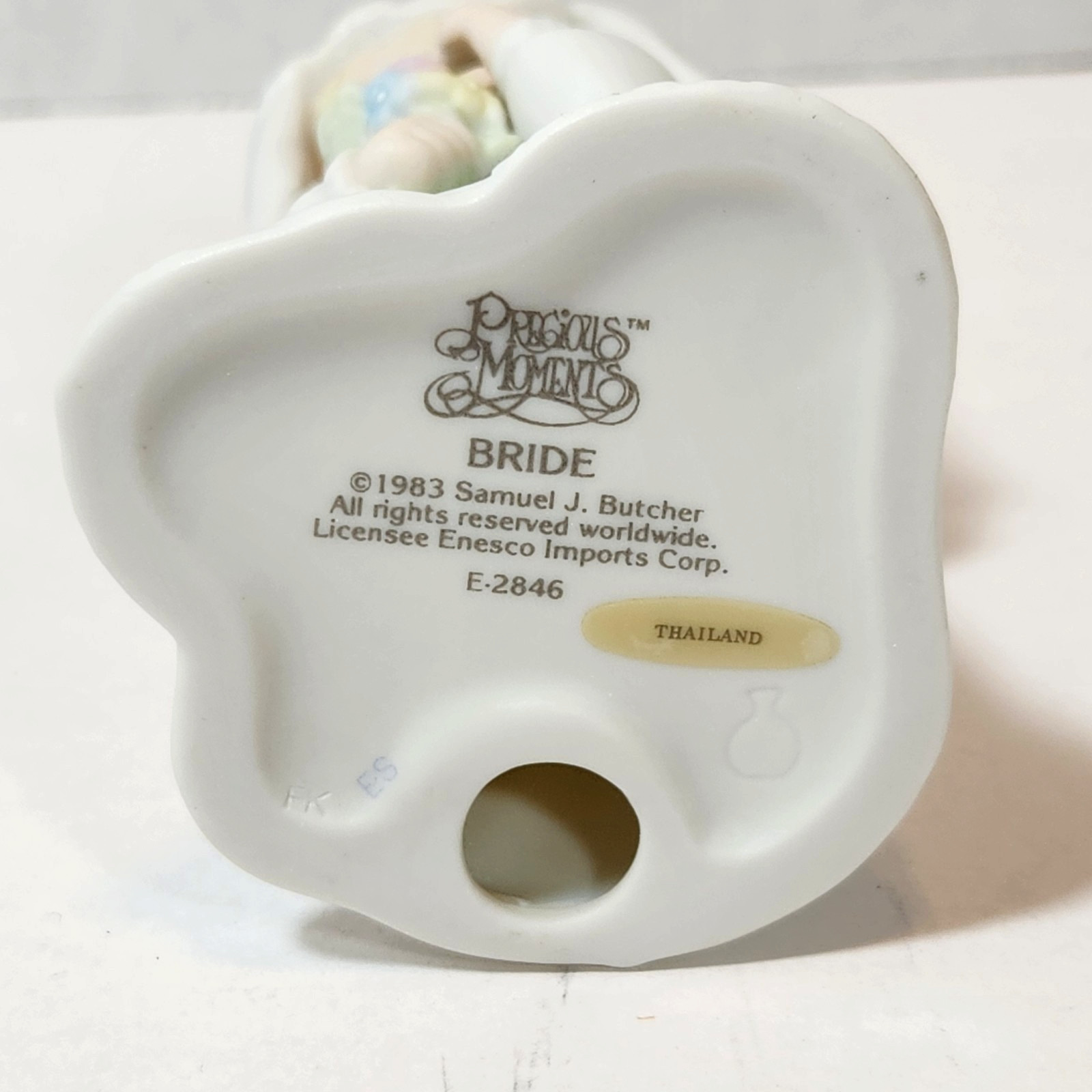Precious Moments Bride Figurine E 2846 1983 Original Box 4.5″ Vessel Nonsmoker