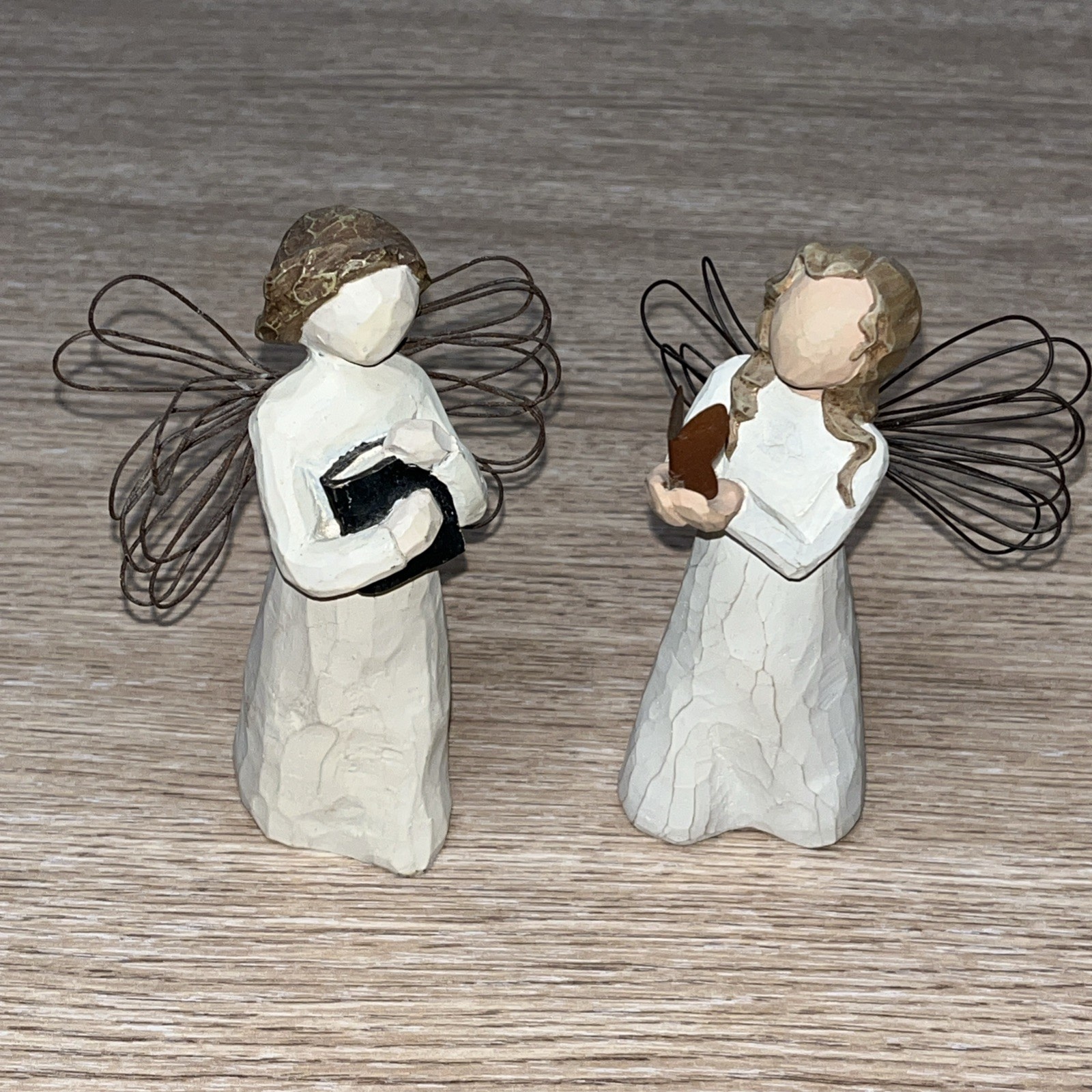 Willow Tree Angels Set Of 2 Angel of Learning & Angel Of Freedom Lot Of 2
