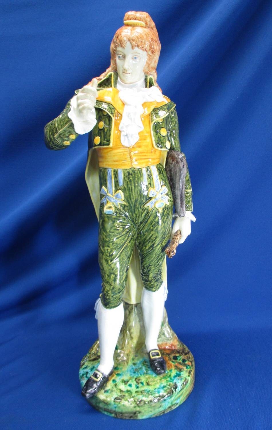 RARE SIGNED PAUL DUBOY SEVRES FRENCH PORCELAIN 18TH CENTURY 19″H COURTIER FIGURE