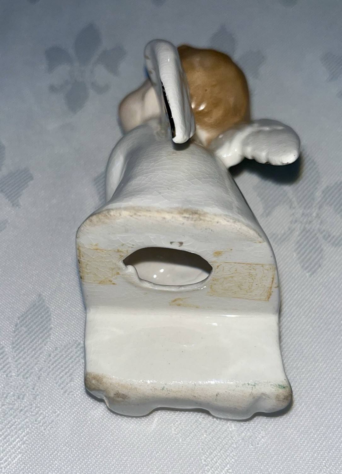 Vtg 1950s Kissing Angels Ceramic Figurine Japan Boy & Girl Shelve Sitters