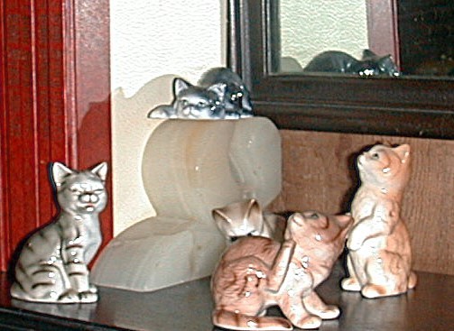 Danbury Mint’s “Cats of Character” Five (5) Retired Collectible Figurines