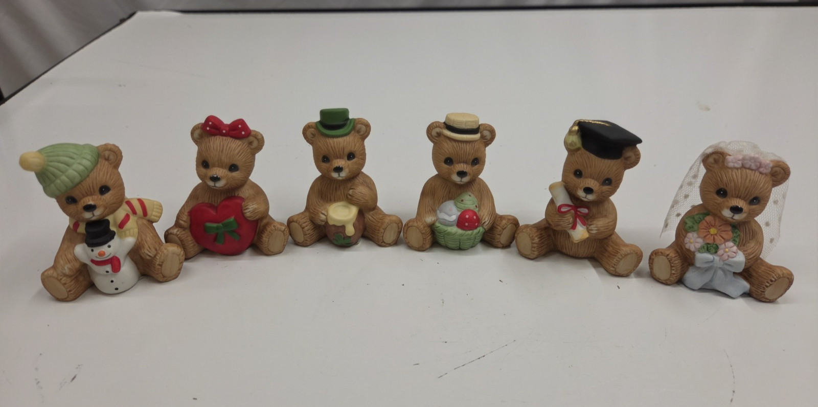 Homco Home Interiors Bear Holiday Seasonal Calendar Complete Set 12 Months 1413