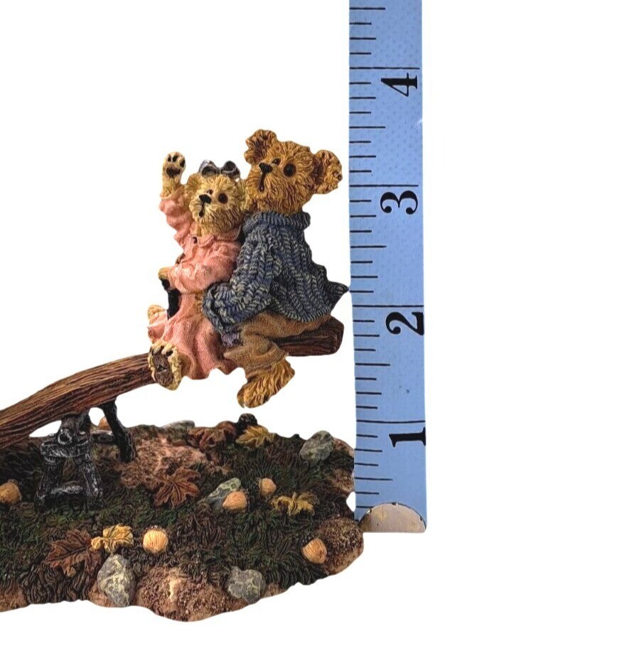 Vintage Boyds Bears Bearstone 2001 Grandpa Bearikins Molly Jeff Figurine 228350
