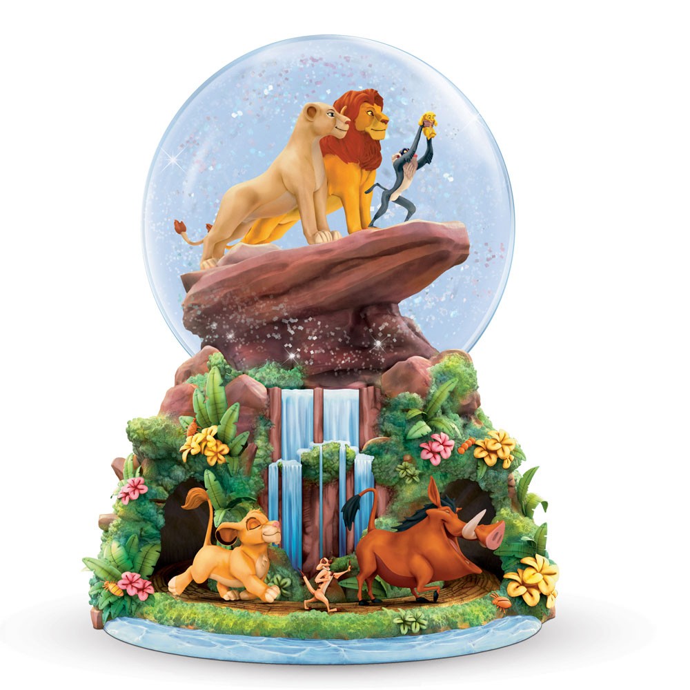 Disney Bradford Exchange Lion King Musical Glitter Globe – Simba Nala Rafiki