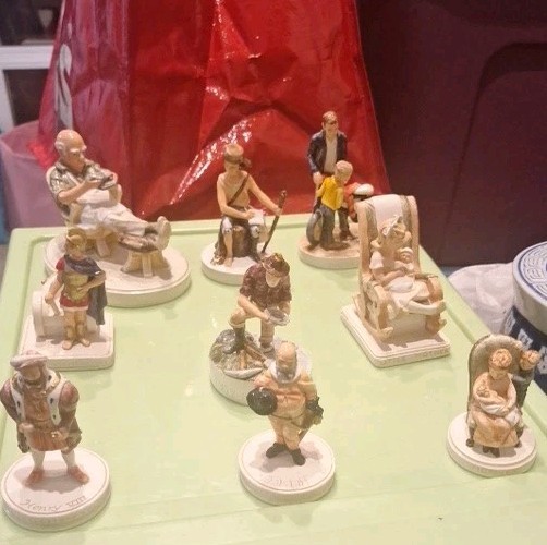 9 Sebastian Miniature Figurines Prescott W. Baston 50th Anniversary Mark Antony.