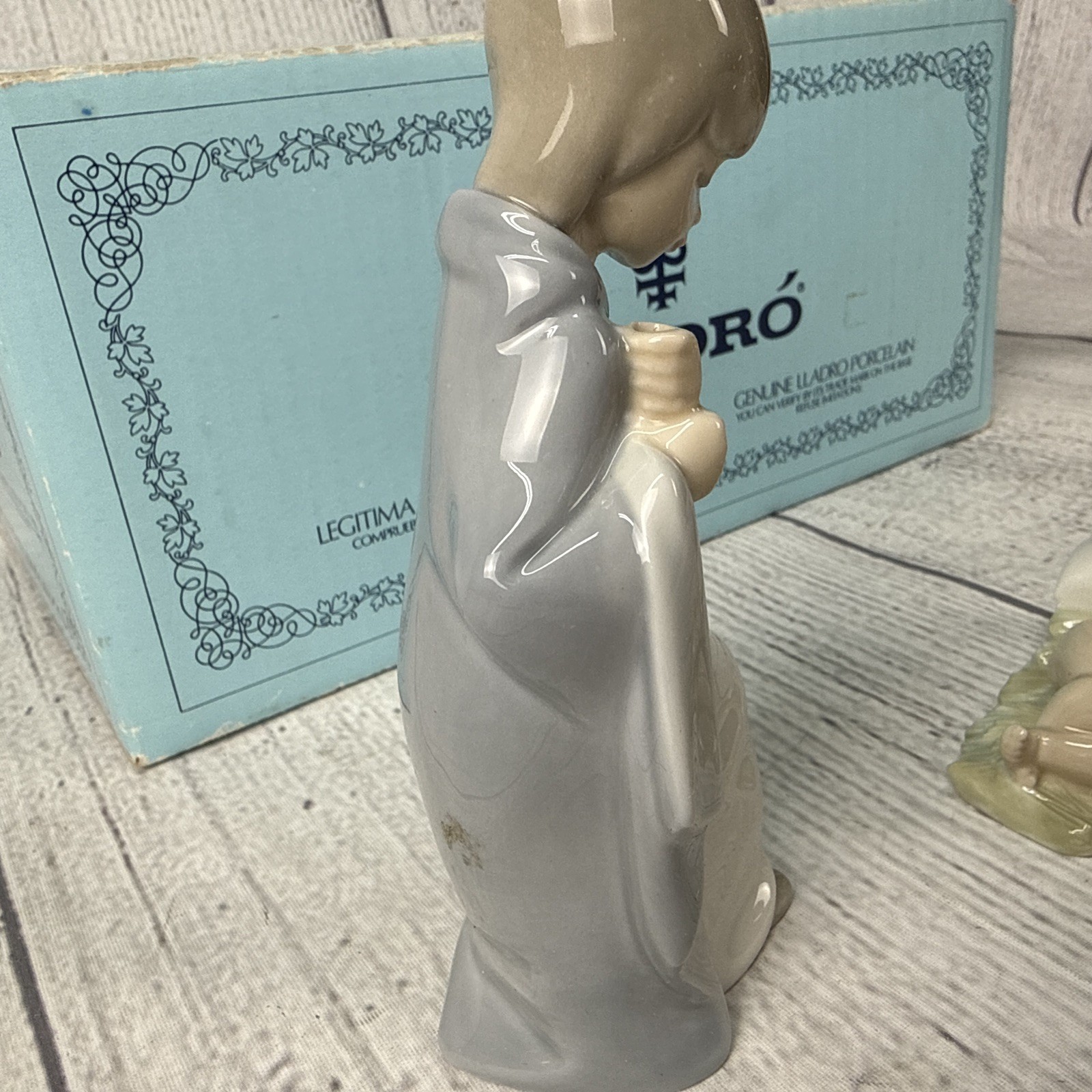 Vtg Lladro Holy Family Nativity Figurines 4670, 4671, 4672 w Original Box Straw