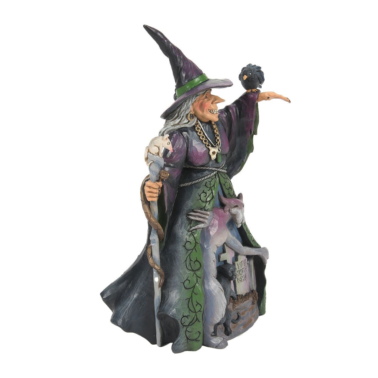 Jim Shore Heartwood Creek Evil Witch with Graveyard Scene Figurine 6016637