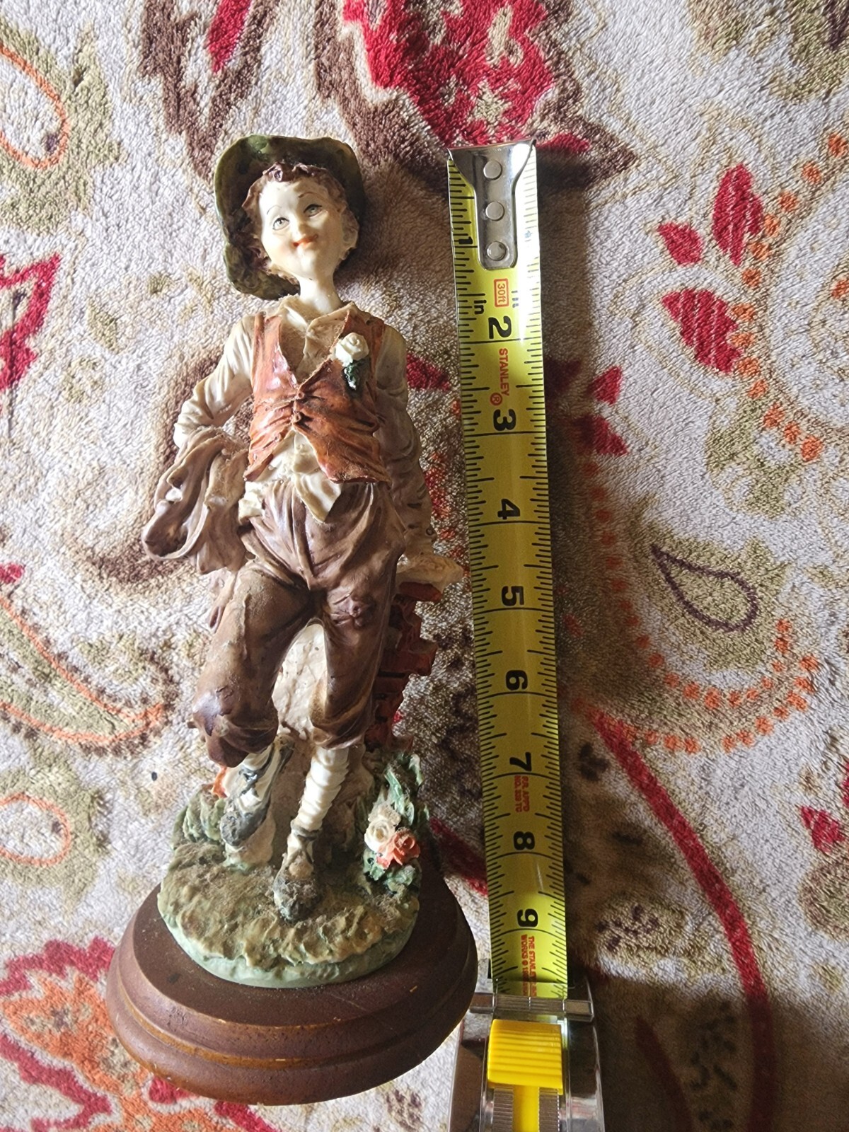 Giuseppe Armani Young Traveler Boy Capodimonte Figurine 9″H 1989 [Unsigned]