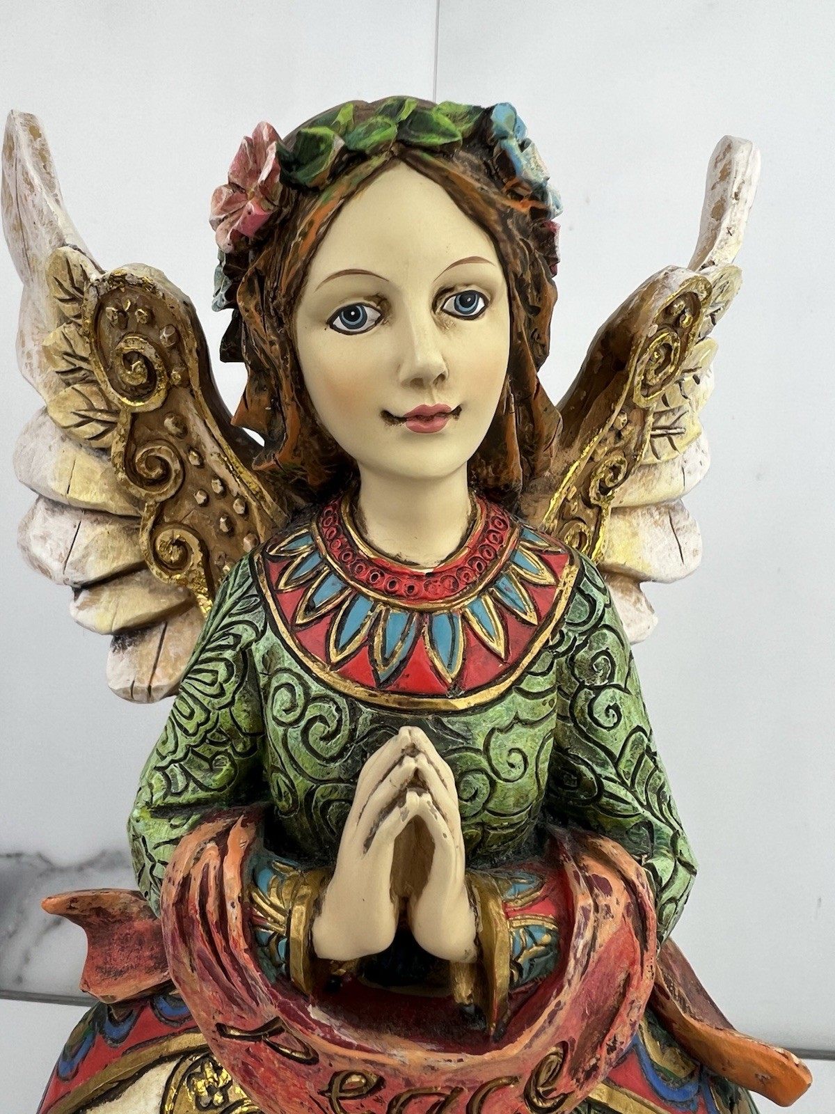 Angel “Peace” Nativity Scene Figurine 8.5” – Roman Inc. Vintage 2005