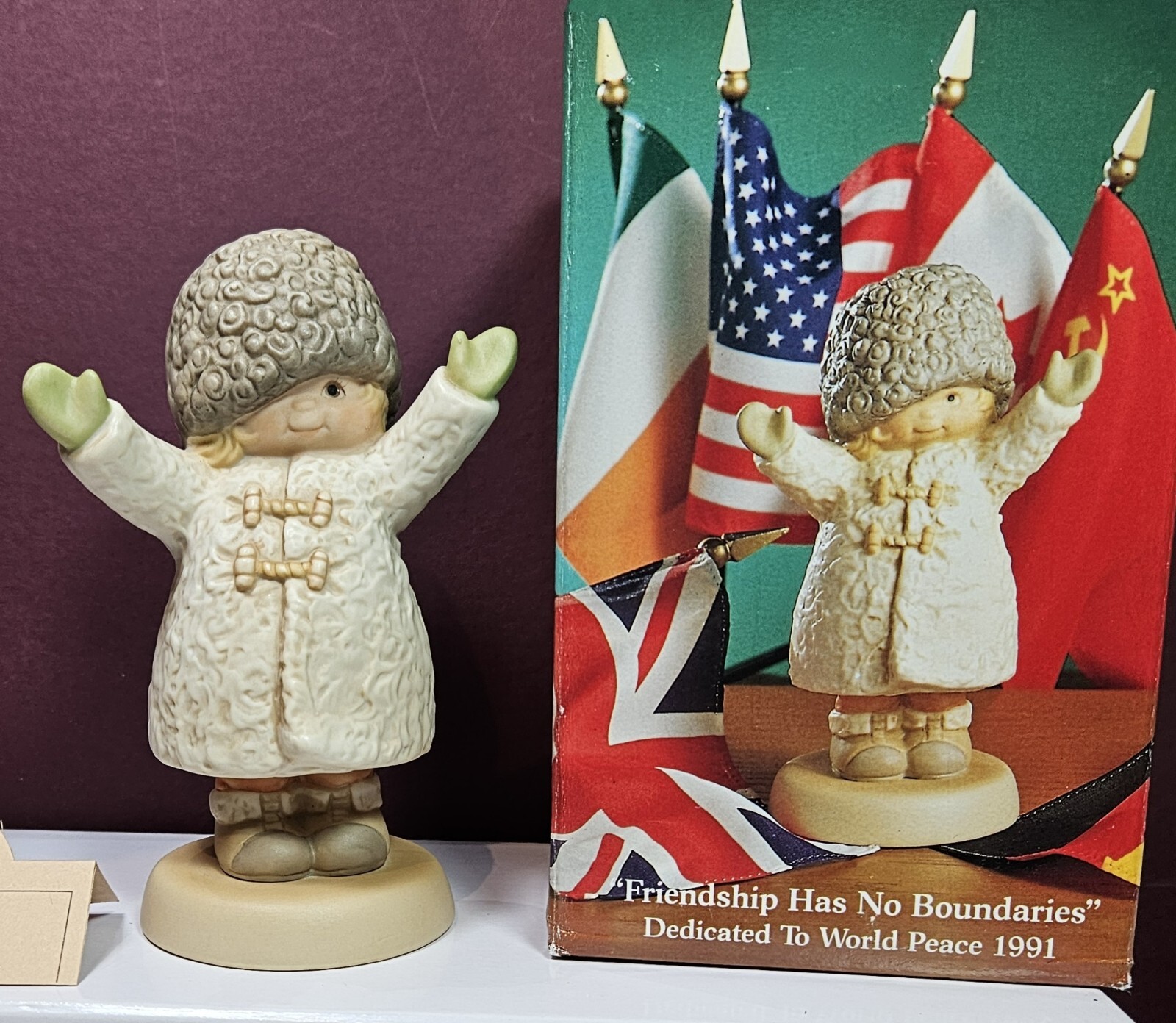 Enesco Memories of Yesterday “Friendship Has No Boundaries” Figurine #525545