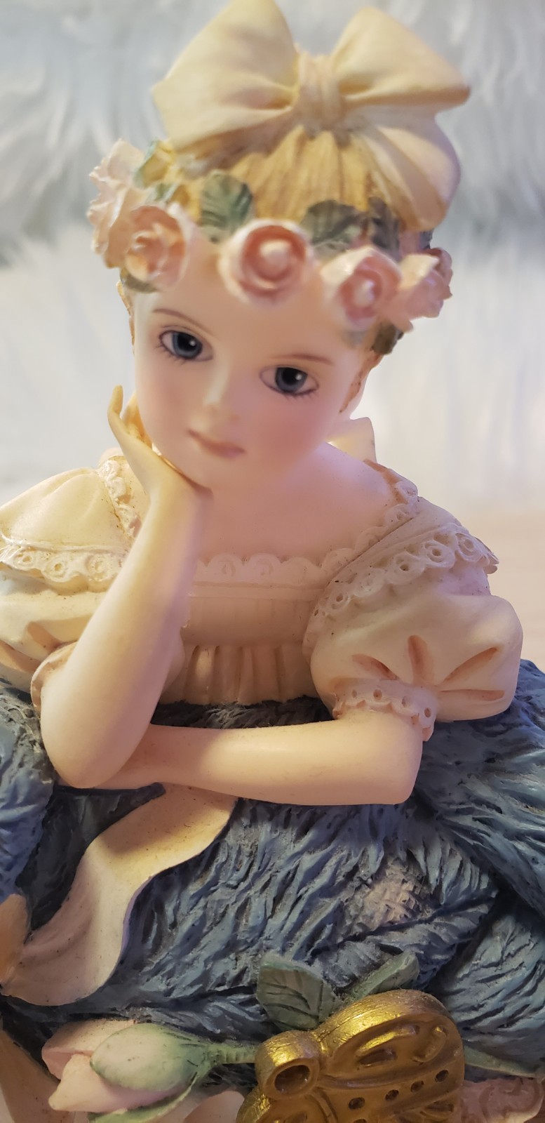 JAN HAGARA “JASMINE” Make Believe Series Victorian Girl Bear Heart .#1914
