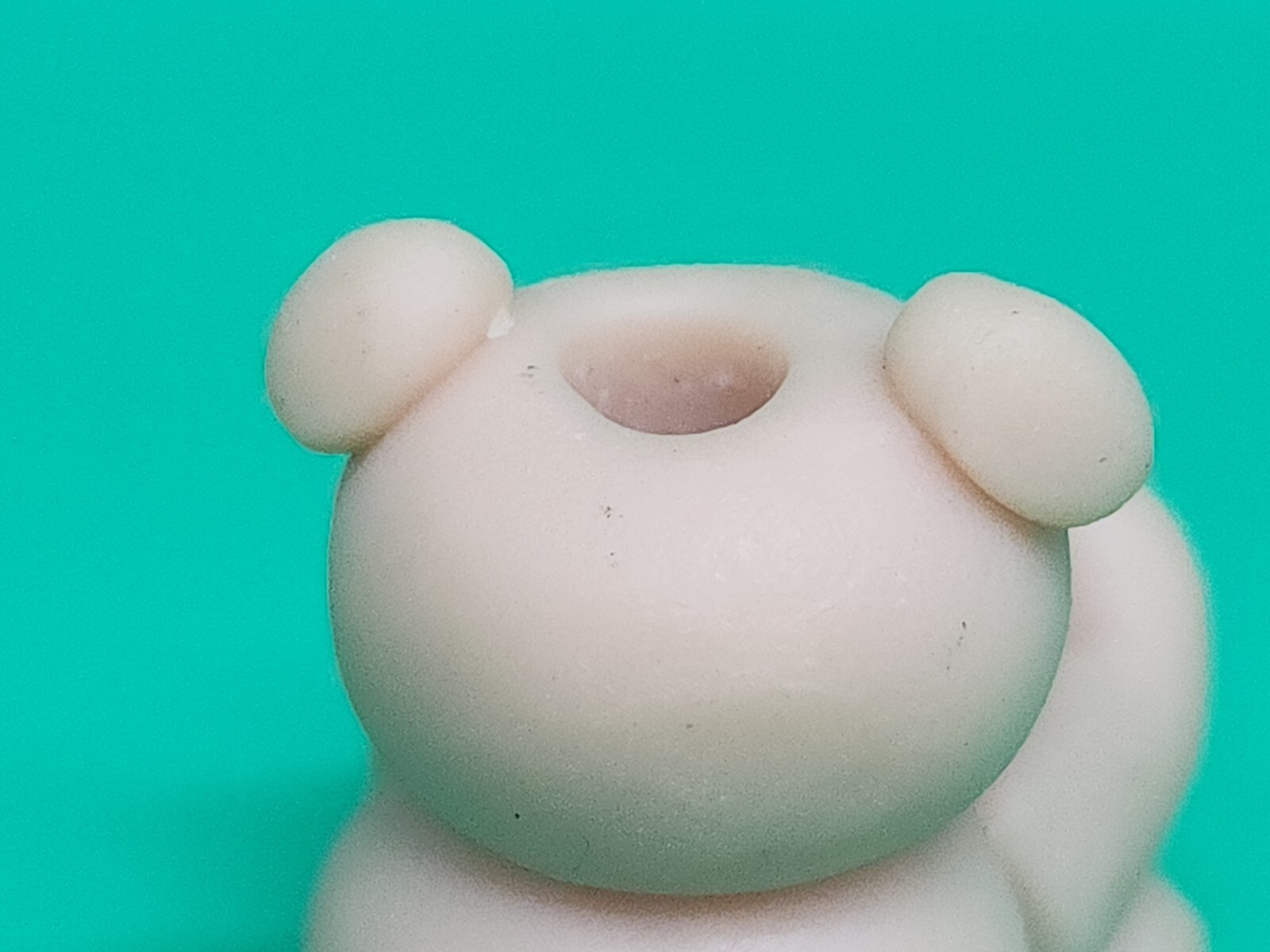 Vintage 1981 Polymer Clay Miniature Bear Puppy Dog Toy Figure Mini Candle Holder
