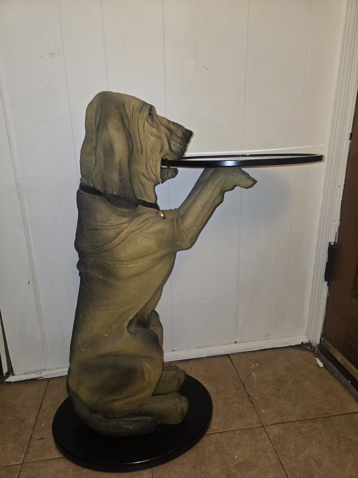 1998 Bombay Company Sir Hawthorne Hound Dog Butler Server Waiter Table See Descr