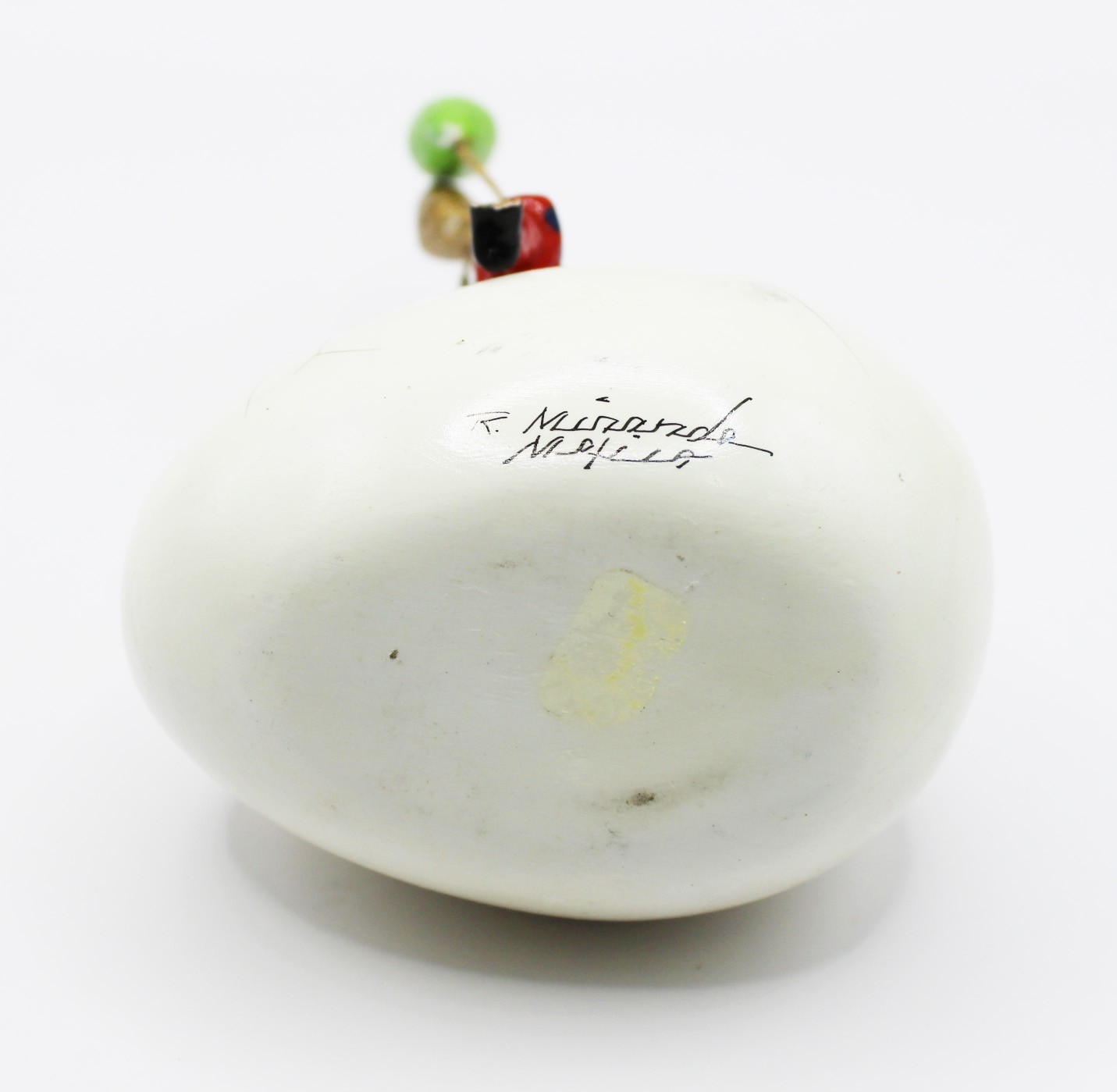 Vintage Signed R. Miranda Mexico Clown Hatching from Egg – Figurine