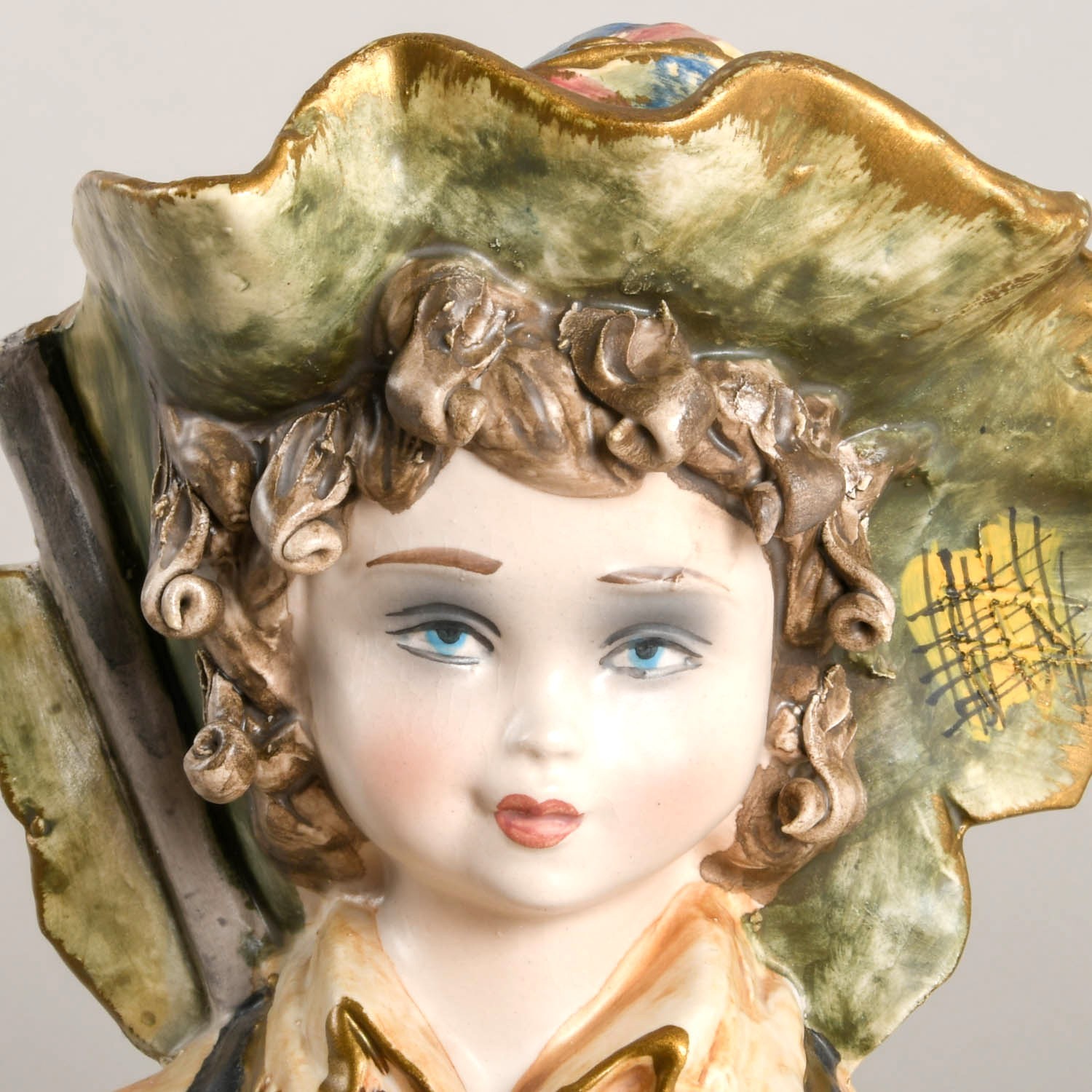 Capodimonte-Peasant Youngster-Porcelain Figurine 13.5″ Made in Italy