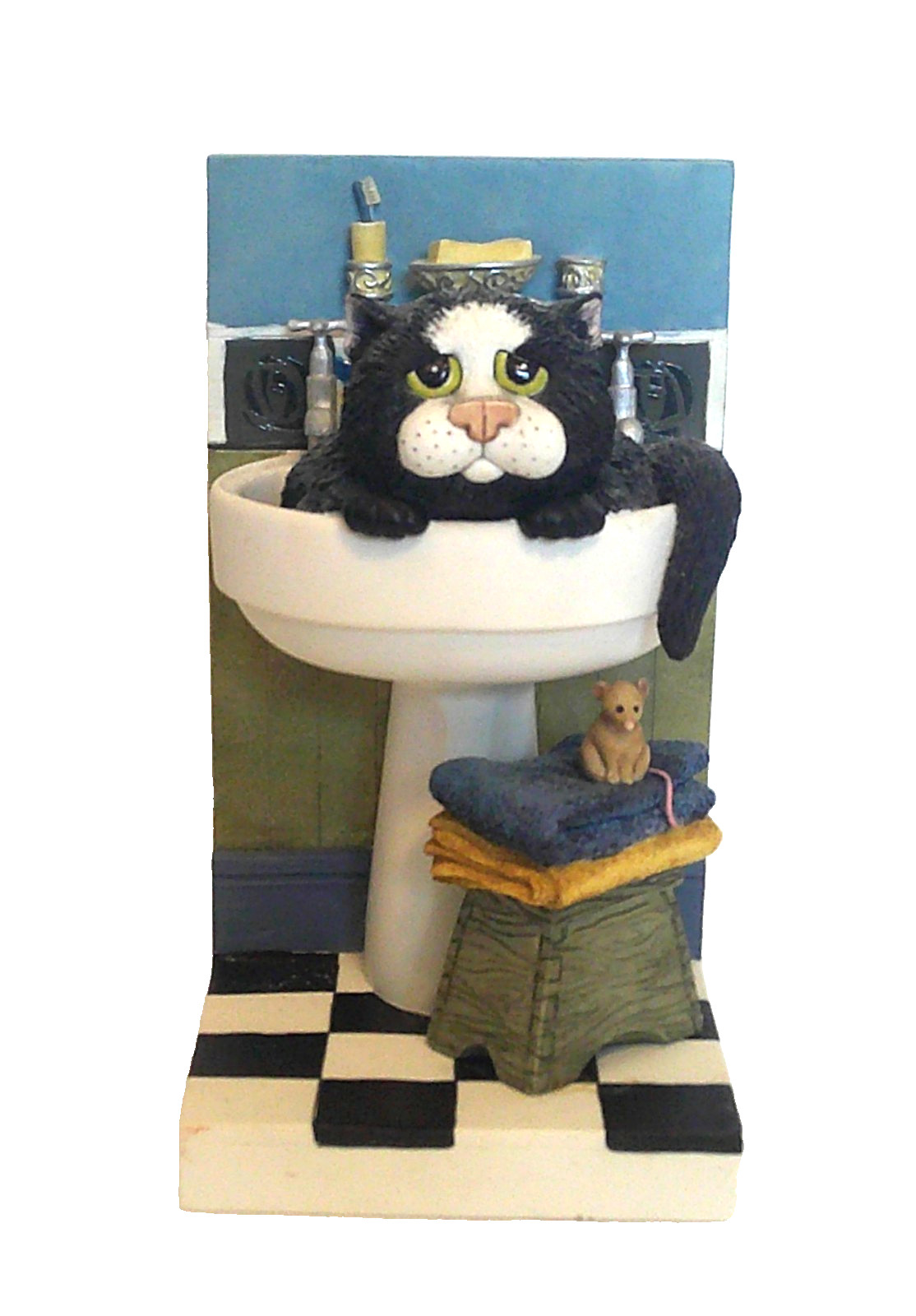 “Cat in the Sink” Comic And Curious Cats Linda Jane Smith Vintage 2002