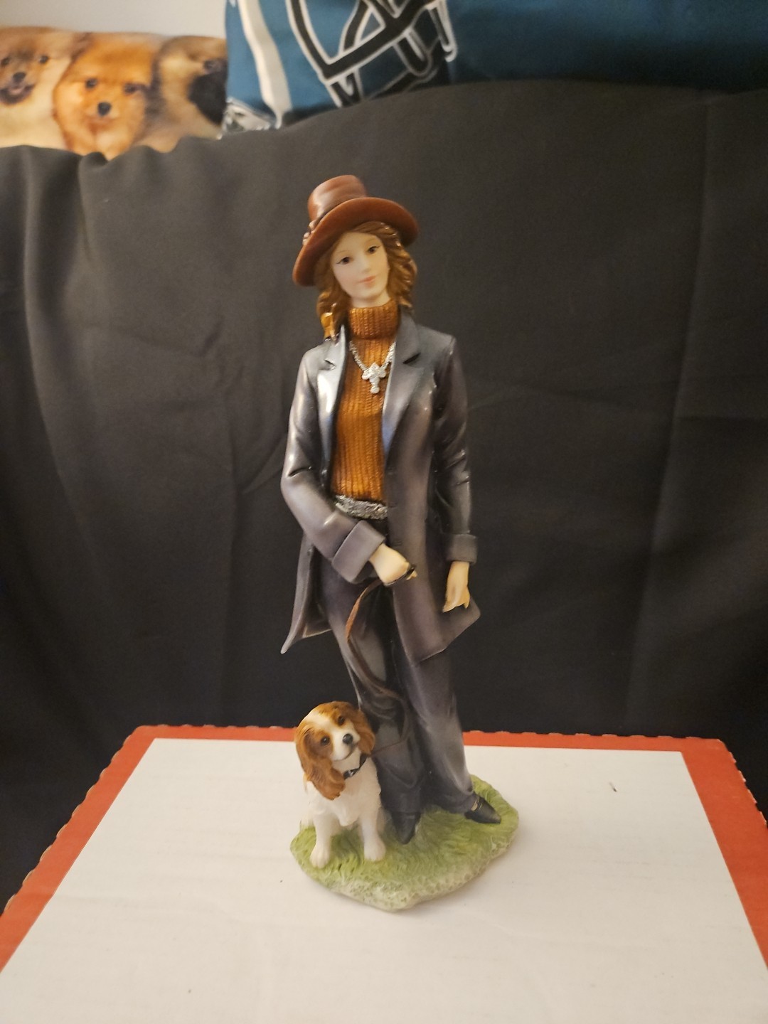 Vintage The Regal Collection Porcelain Figure “MELANIE” WALKING THE DOG 10″