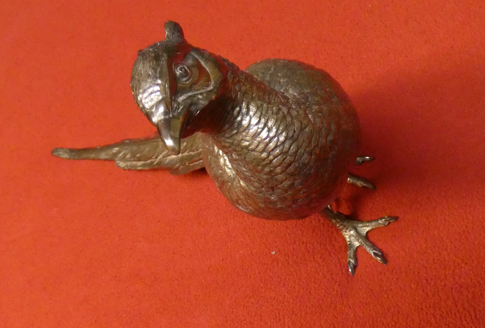 Jennings Brothers Silver Plate Female Pheasant J.B. 2483 Bird Antique 7.5″ x 16″