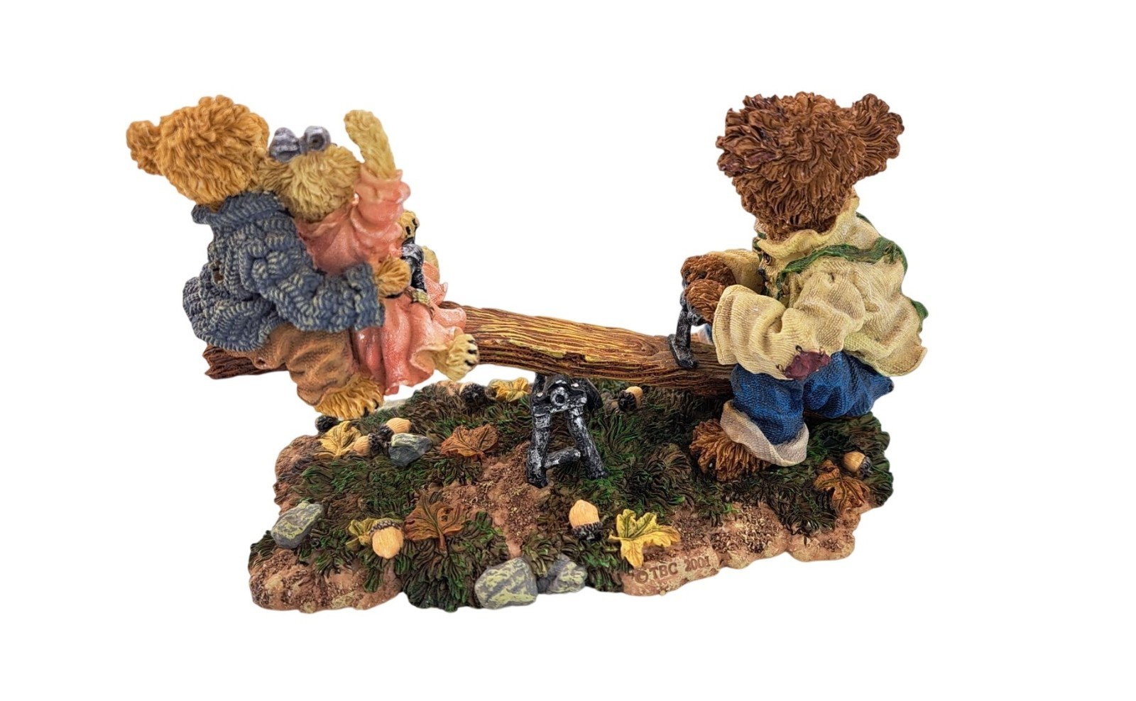 Vintage Boyds Bears Bearstone 2001 Grandpa Bearikins Molly Jeff Figurine 228350