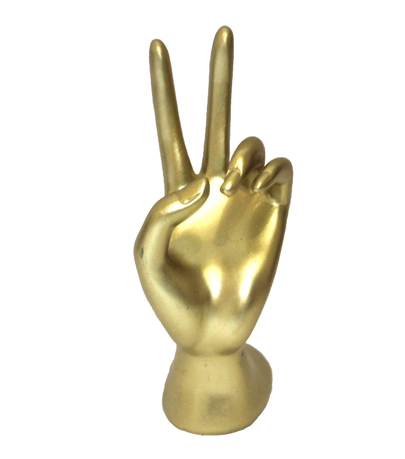 Womans Hand Ring Holder Display Sculpture Metallic Gold