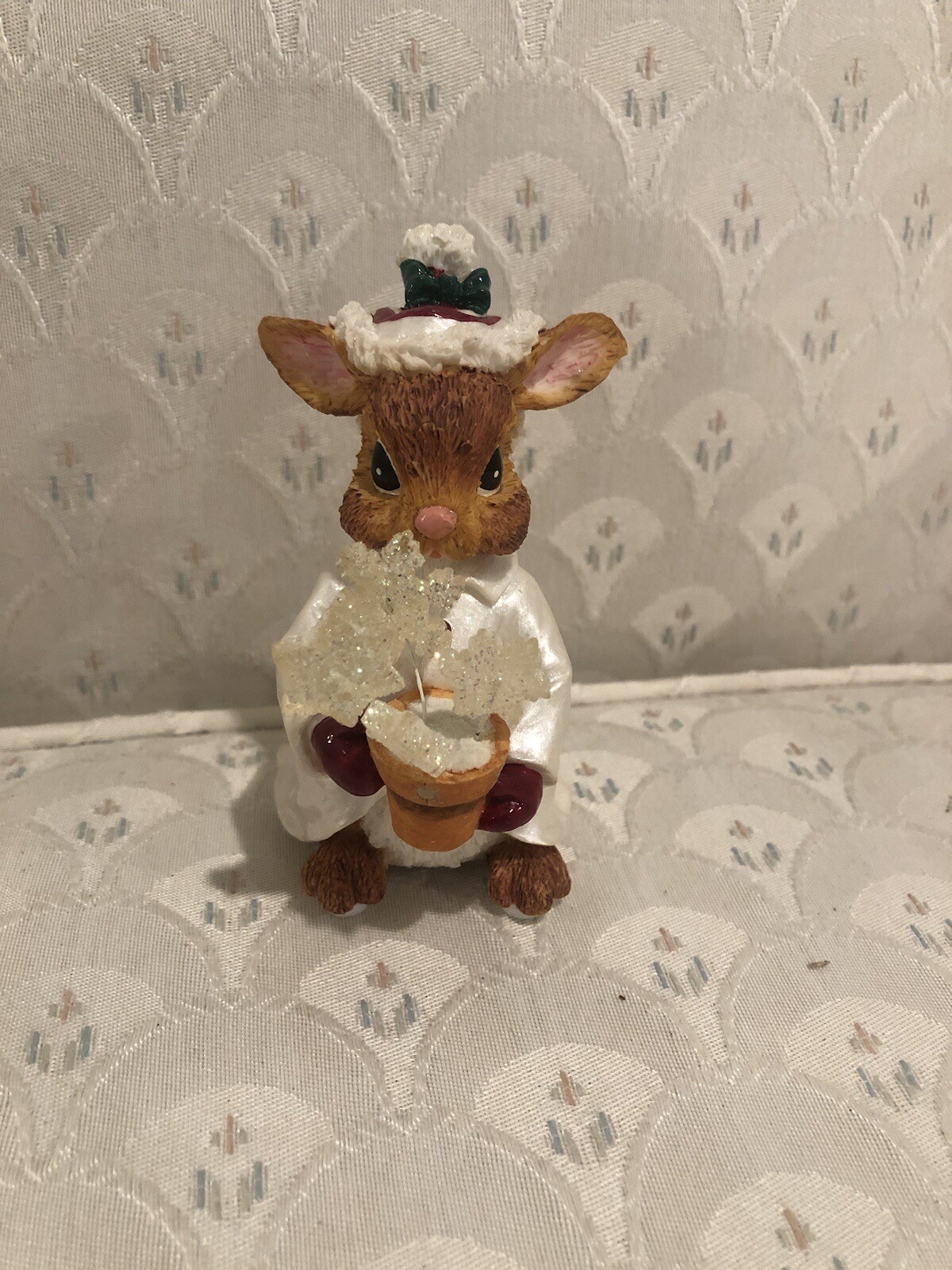 Radko “snow Flowers”. Resin Figurine Vtg 1999