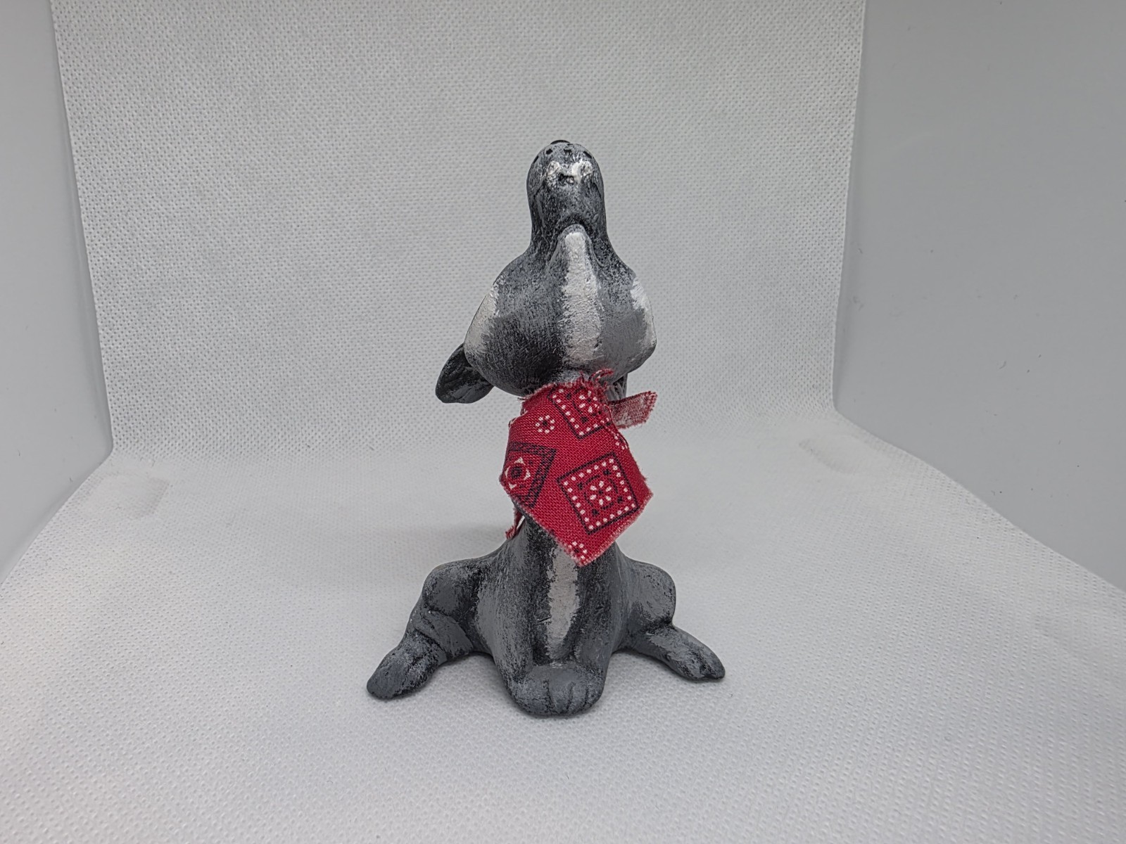 Vintage Porcelain Fun Cartoon Howling Coyote Figurine