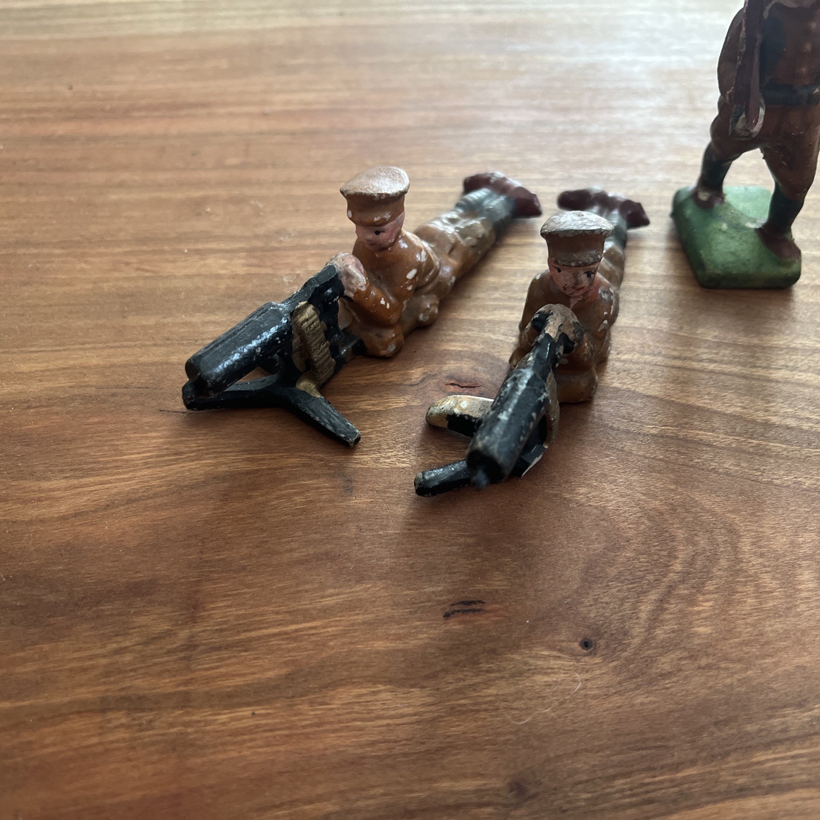 Vintage Bisque Porcelain Soldiers Made In Japan Lot Of 7