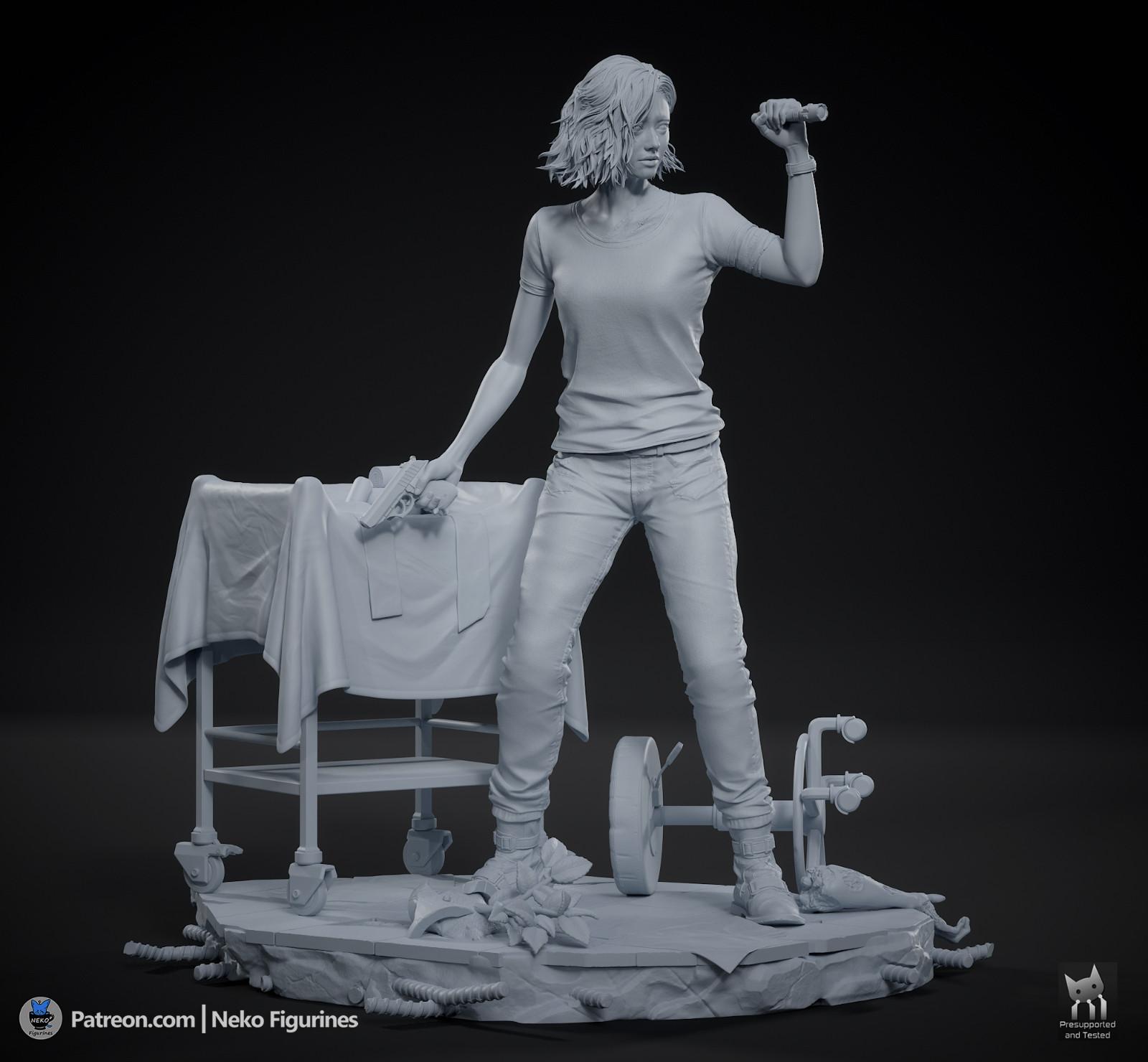Grace Ashcroft Figurine Resident Evil Hand Painted Model / DIY Kit 22 pcs