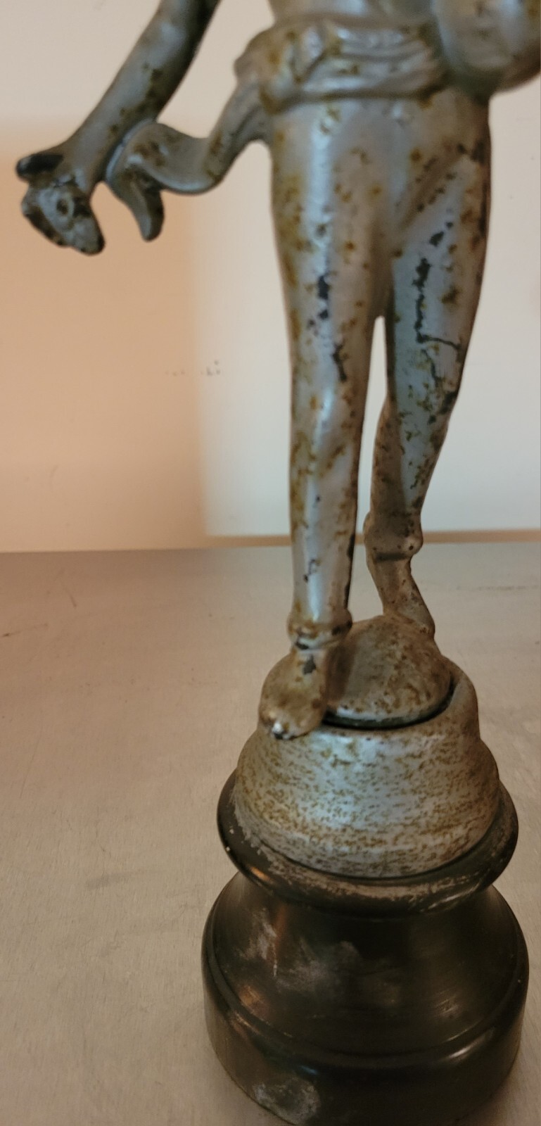 Antique Cast Bronze Spelter Man Figurine Statue