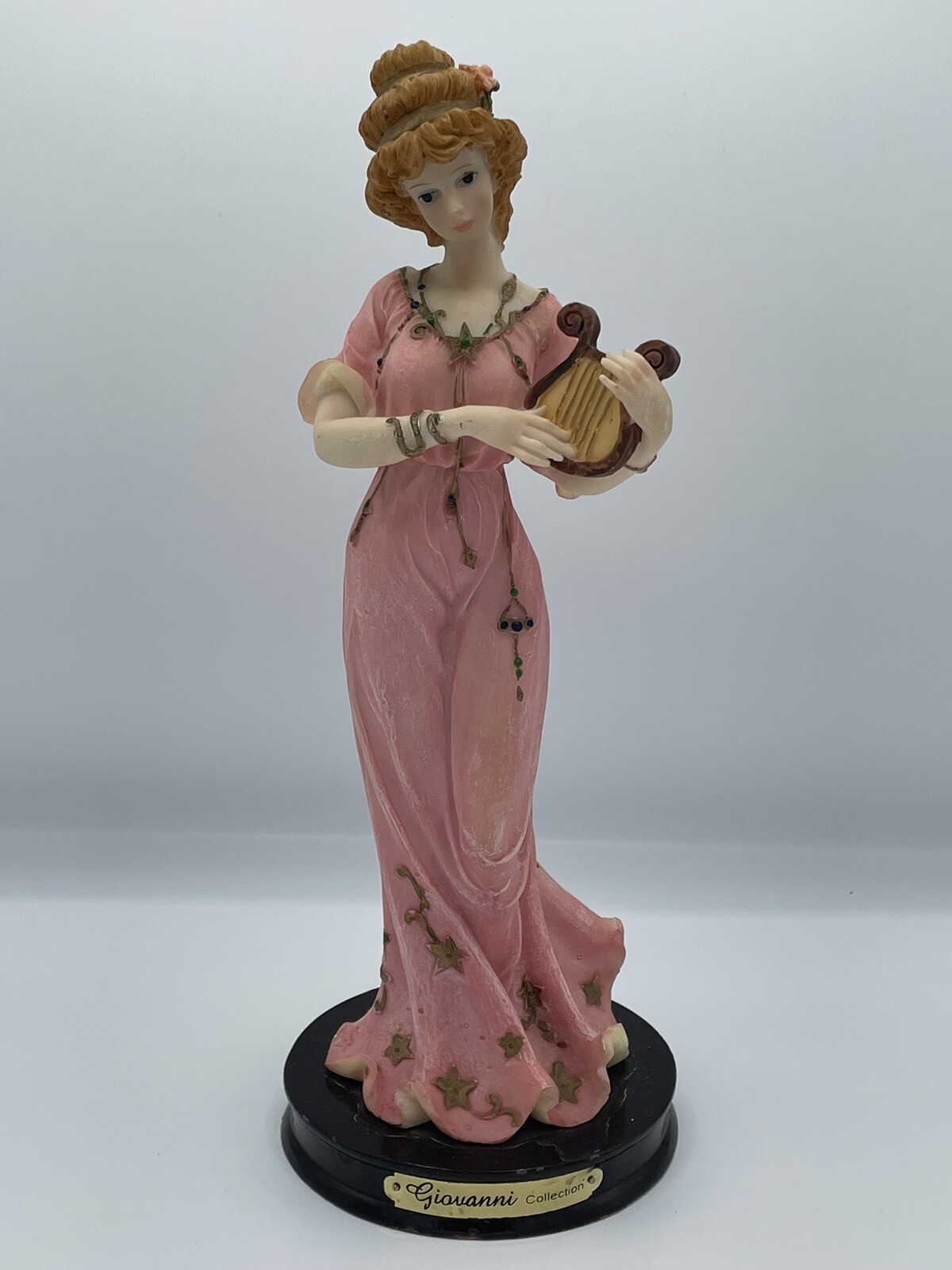 Giovanni Collection Figurine Harp Pink Dress
