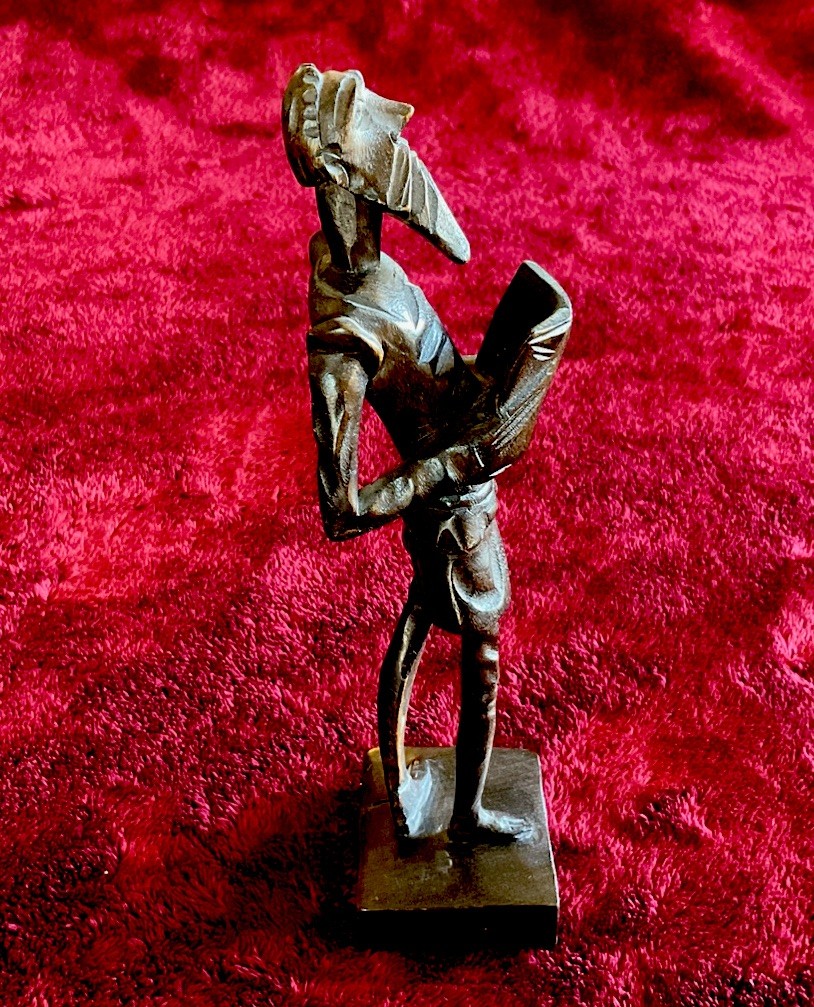 Carved Wooden Figure Don Quijote Spain OURO Black Forest wood figurine antique