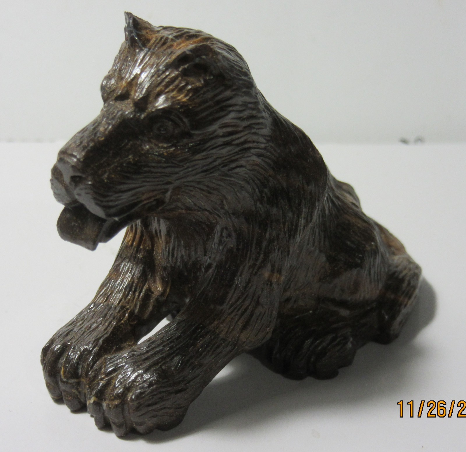 TigerIron Tigereye Hand Carved Canine Dog 2 5/8″ Figurine Collectible TEHCDC-19s
