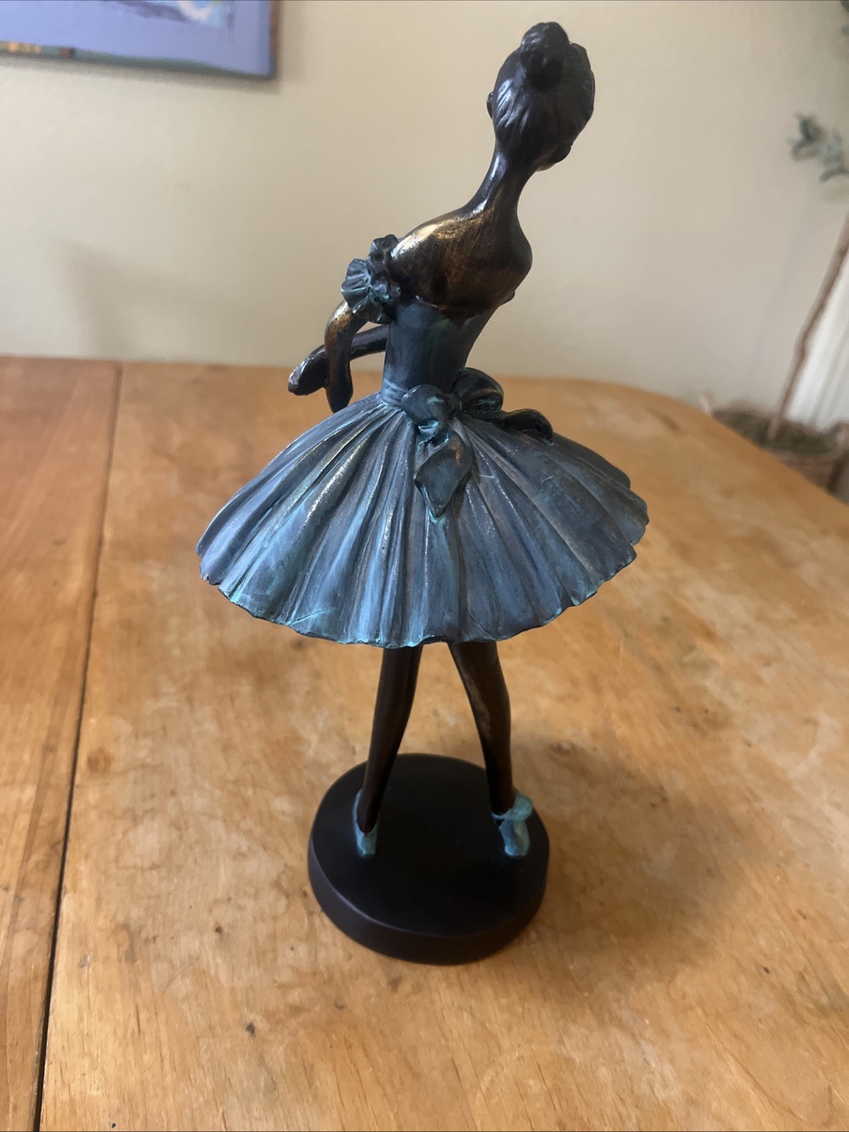 Ballerina Dancer Woman Figurine Statue 11.5” Composite Resin 4” Base