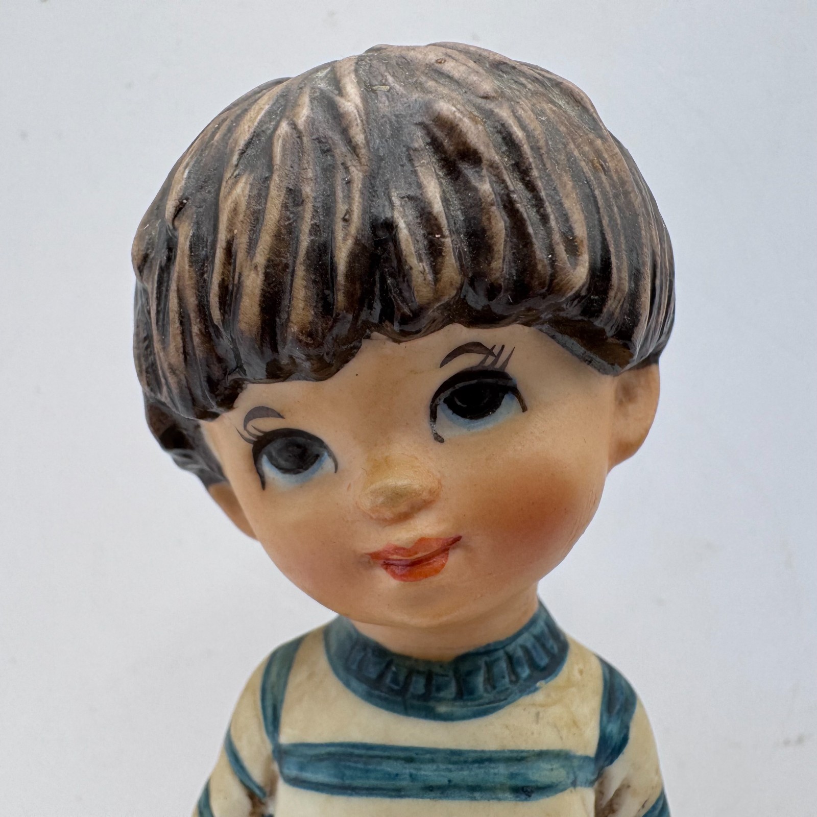 Vintage 1971 Moppets Boy Sitting Resin Figurine-Fran Mar
