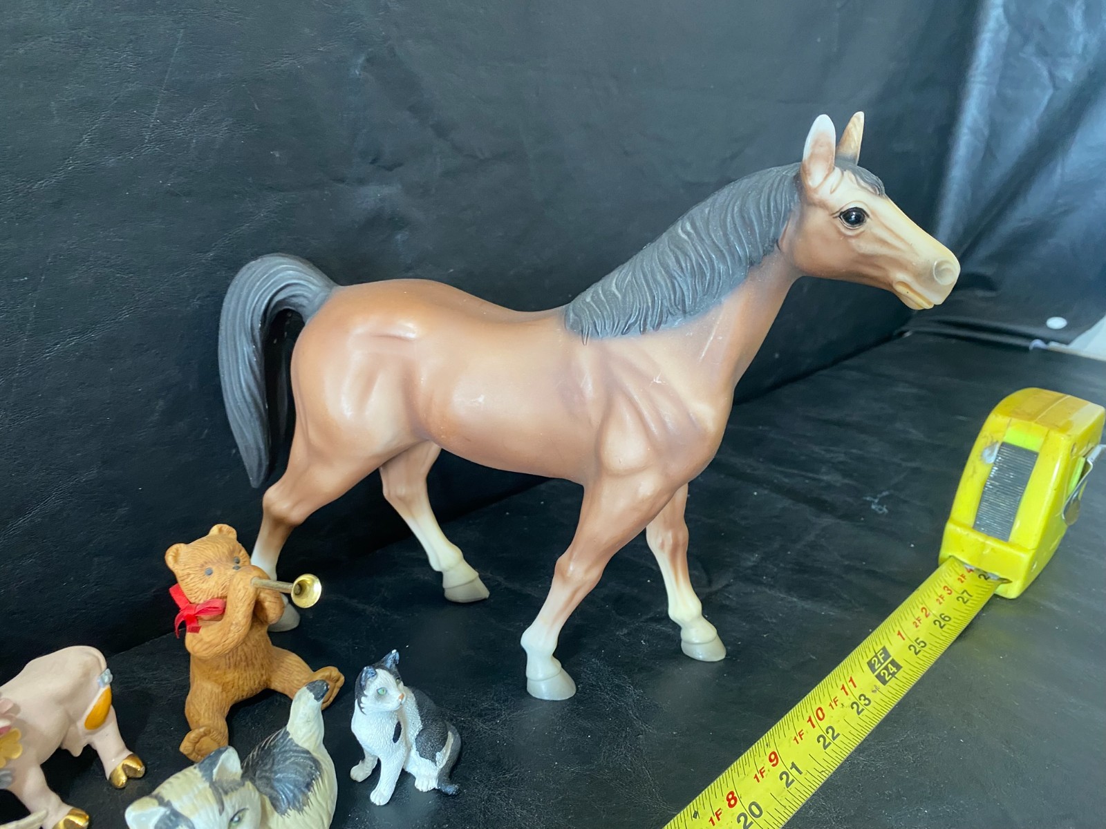 animal figures figurines statue rabbit elephant horse cat kitten lot collection