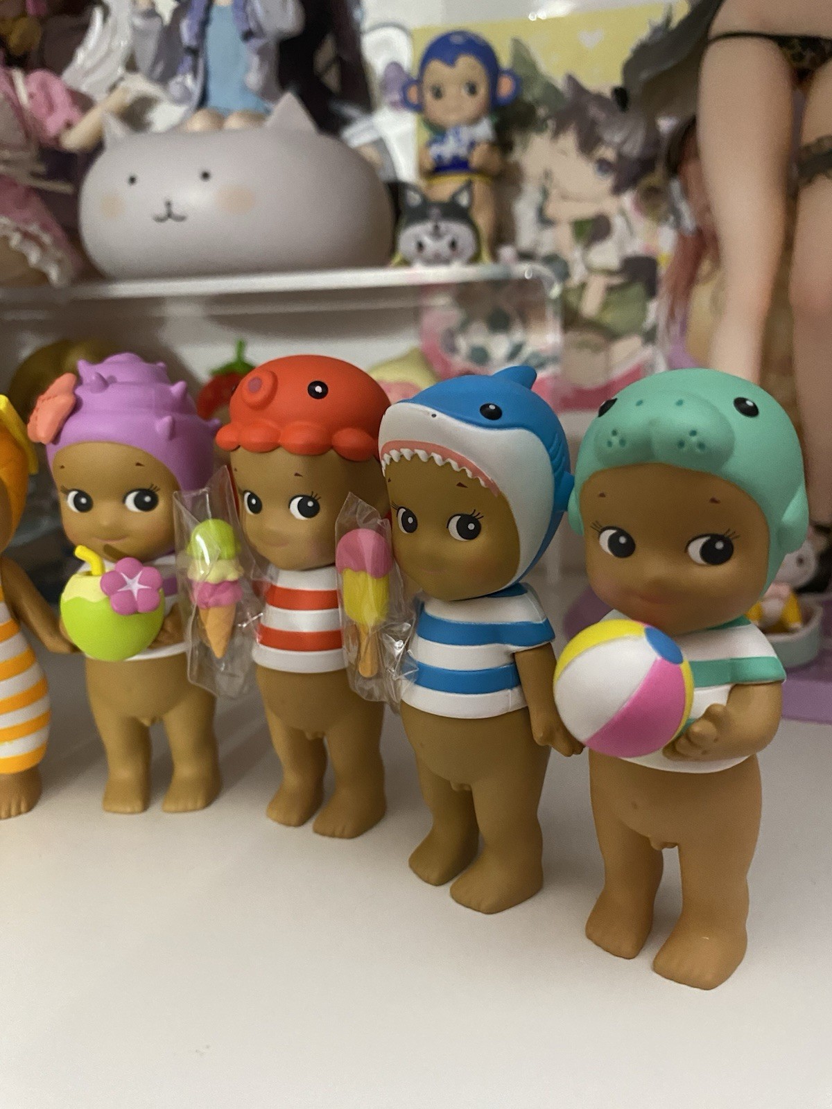 Authentic Sonny Angel new summer vacation 2026 series tan baby set of 6