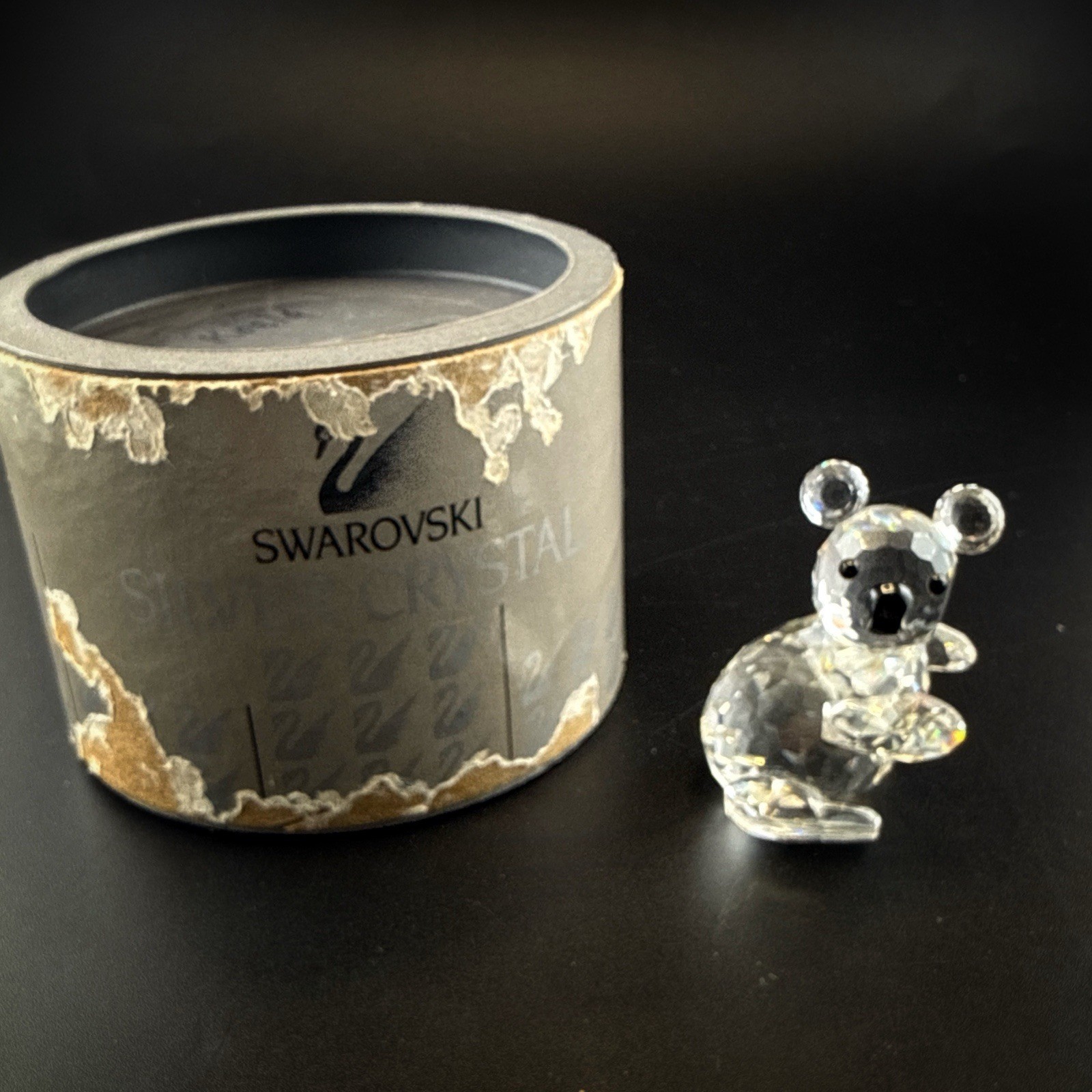 Swarovski Koala Bear Mini Australia Crystal Figurine Box Clear Austria Retired