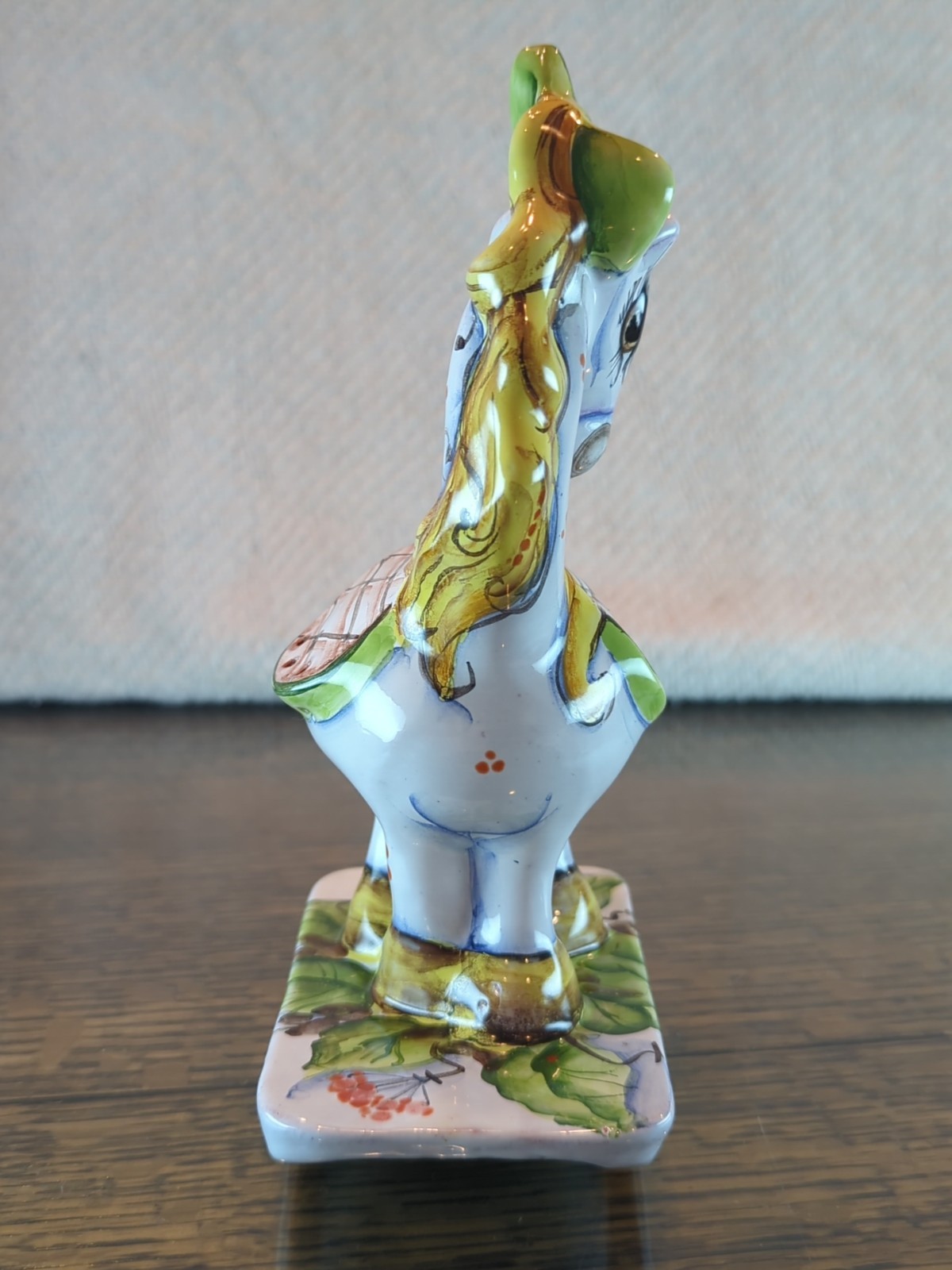 DAUGAVA Hand Painted Ceramic Rocking Horse 8″ Riga City Latvia Circa 2000
