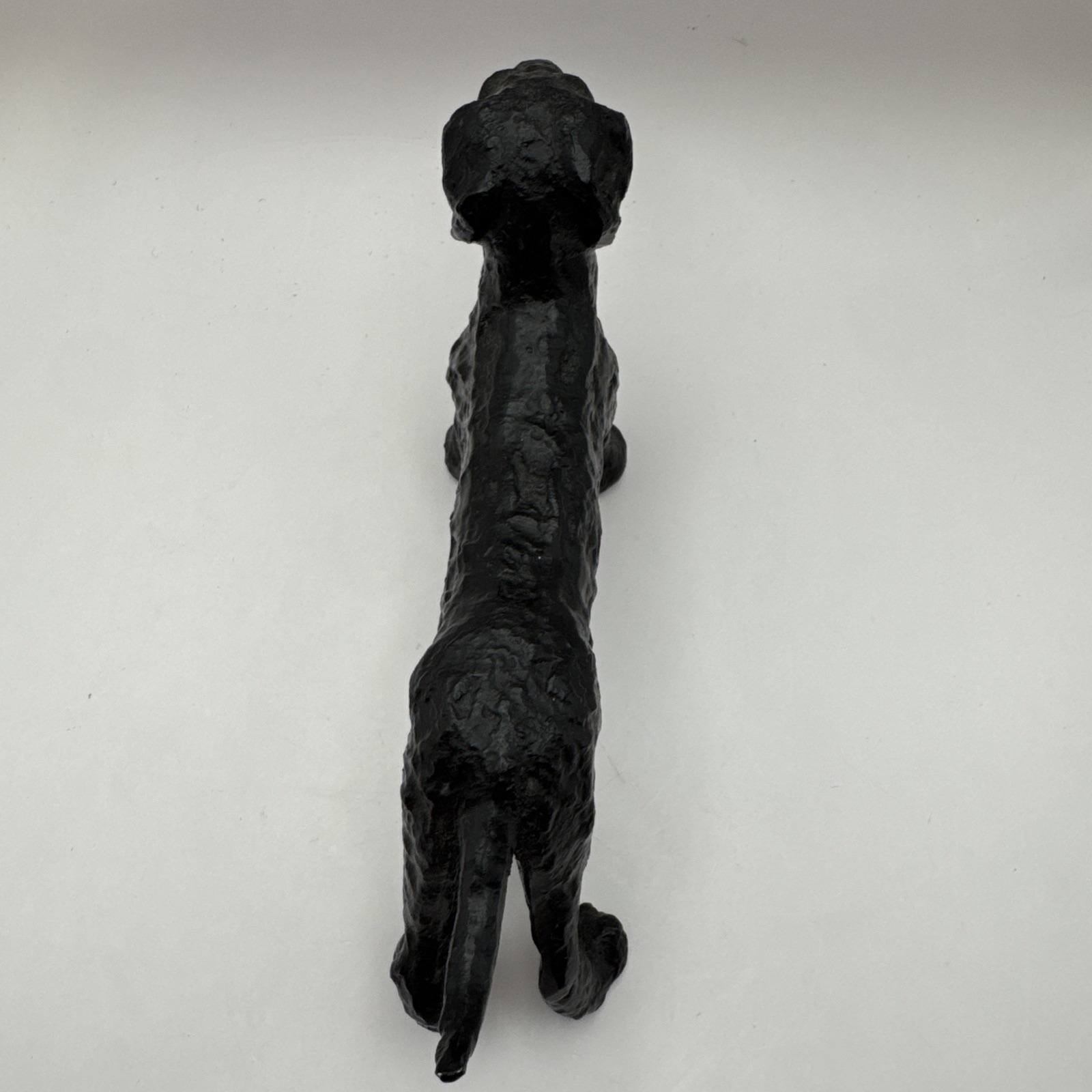 Cast Iron Dachshund Figurine Door Stop Paperweight With Textured Hammered Finish