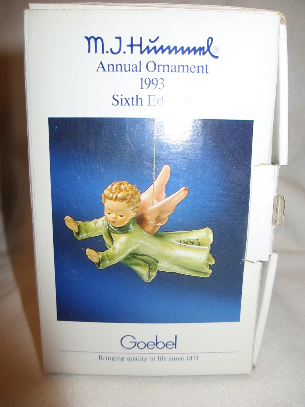 BOX ONLY EMPTY – for 1993 Hummel Flying Angel Ornament #623 – NO ANGEL