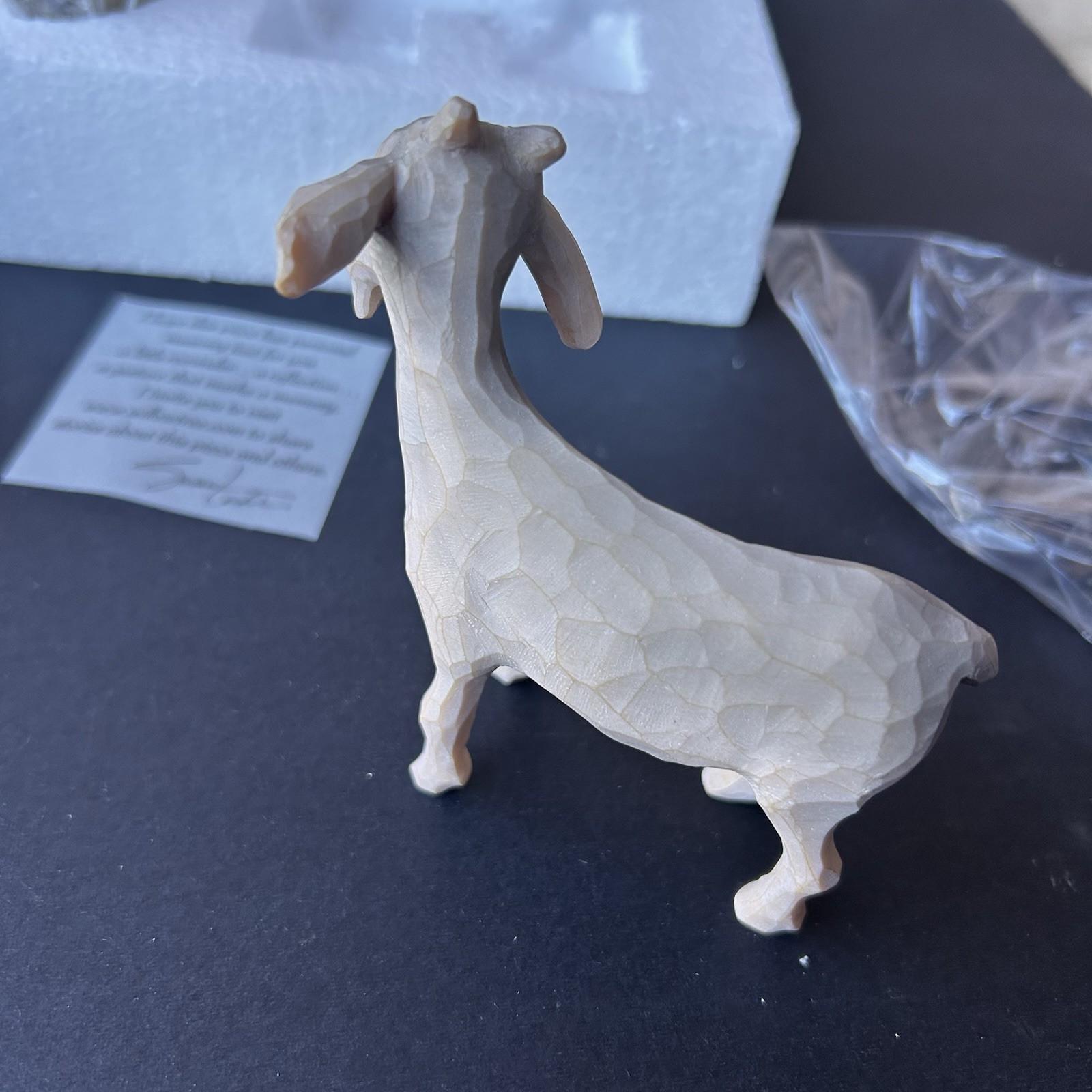Willow Tree Ox and Goat Sculpted Hand Painted Nativity 2 Piece Set New Open Box