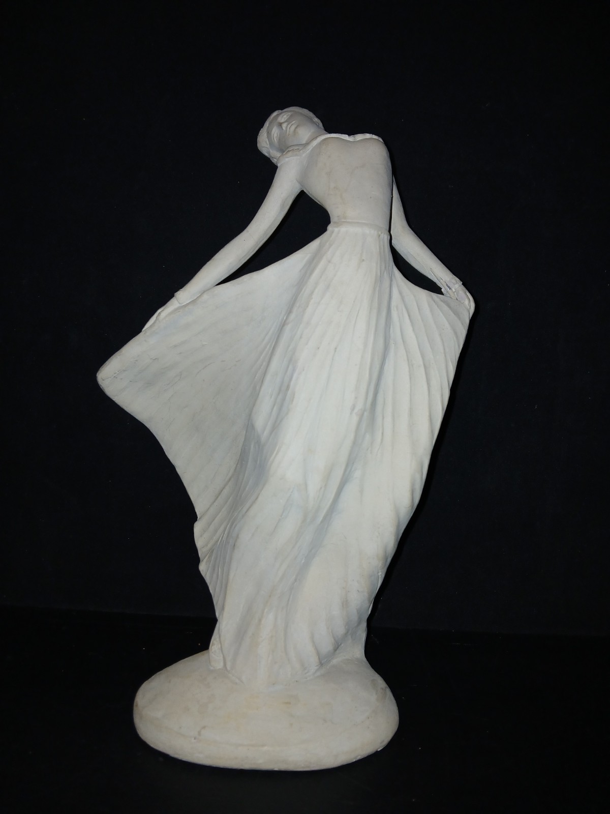 1983 Austin Products Inc Sculpture Woman Flowing Twirl Dress