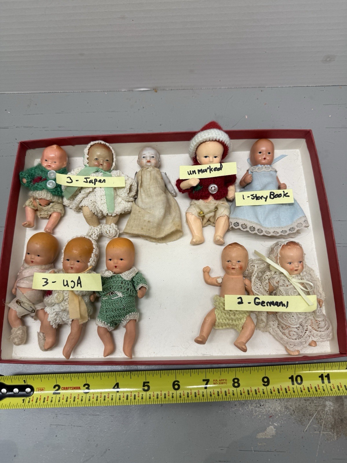 Small Painted Bisque Babies