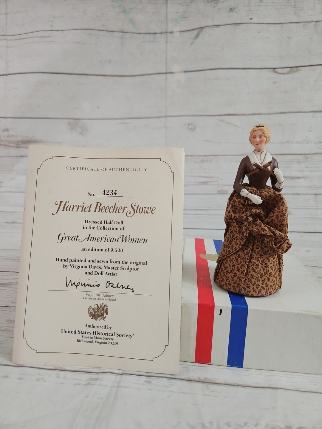 Harriet Beecher Stowe Doll Great American Women United States Historical Society