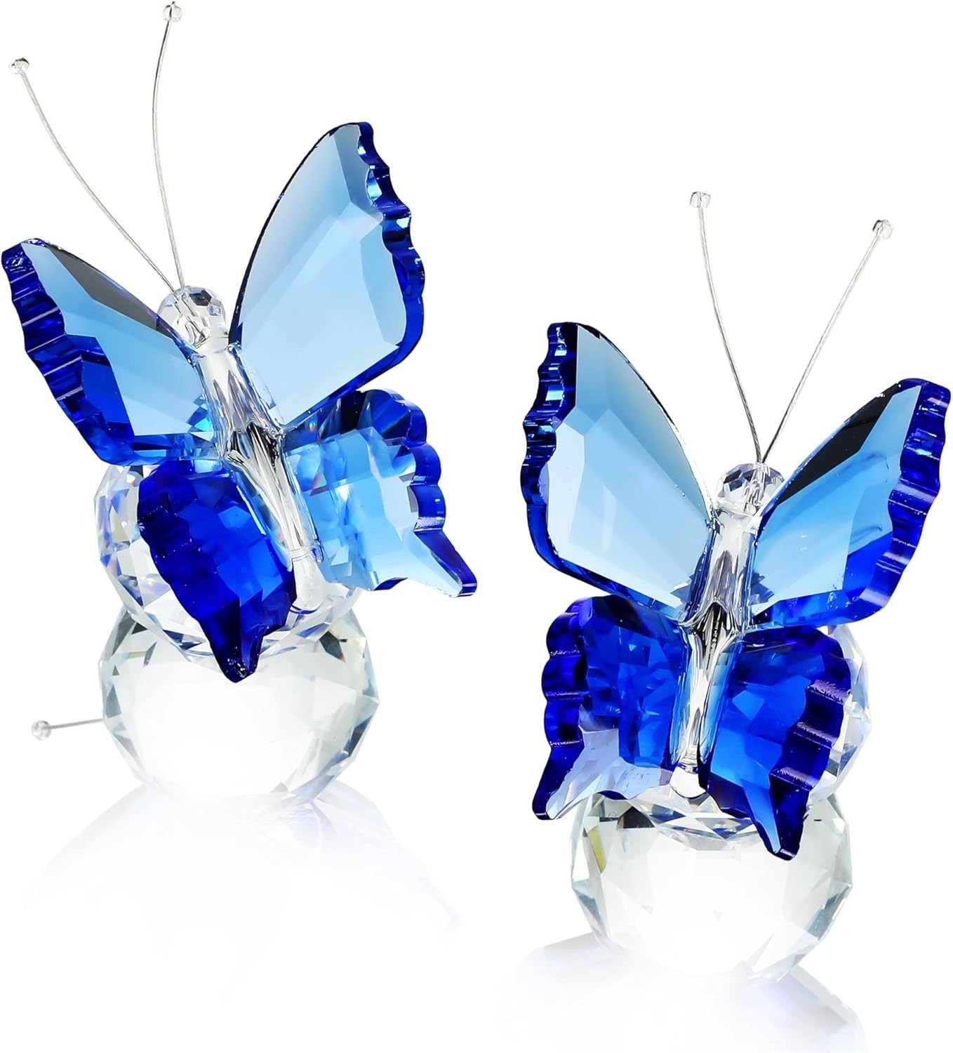 kanpura Crystal Butterfly Figurines,Crystals Blue Butterflies Collectibles,Gl…