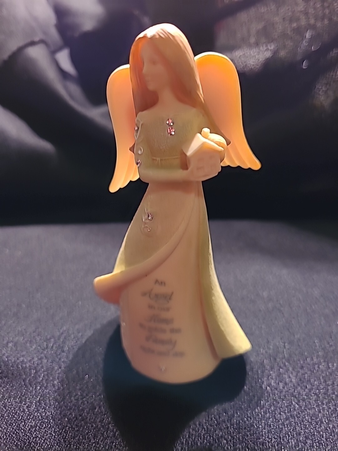 Enesco Foundations Angel An Angel In Our Home To Guide The Family Night And Day